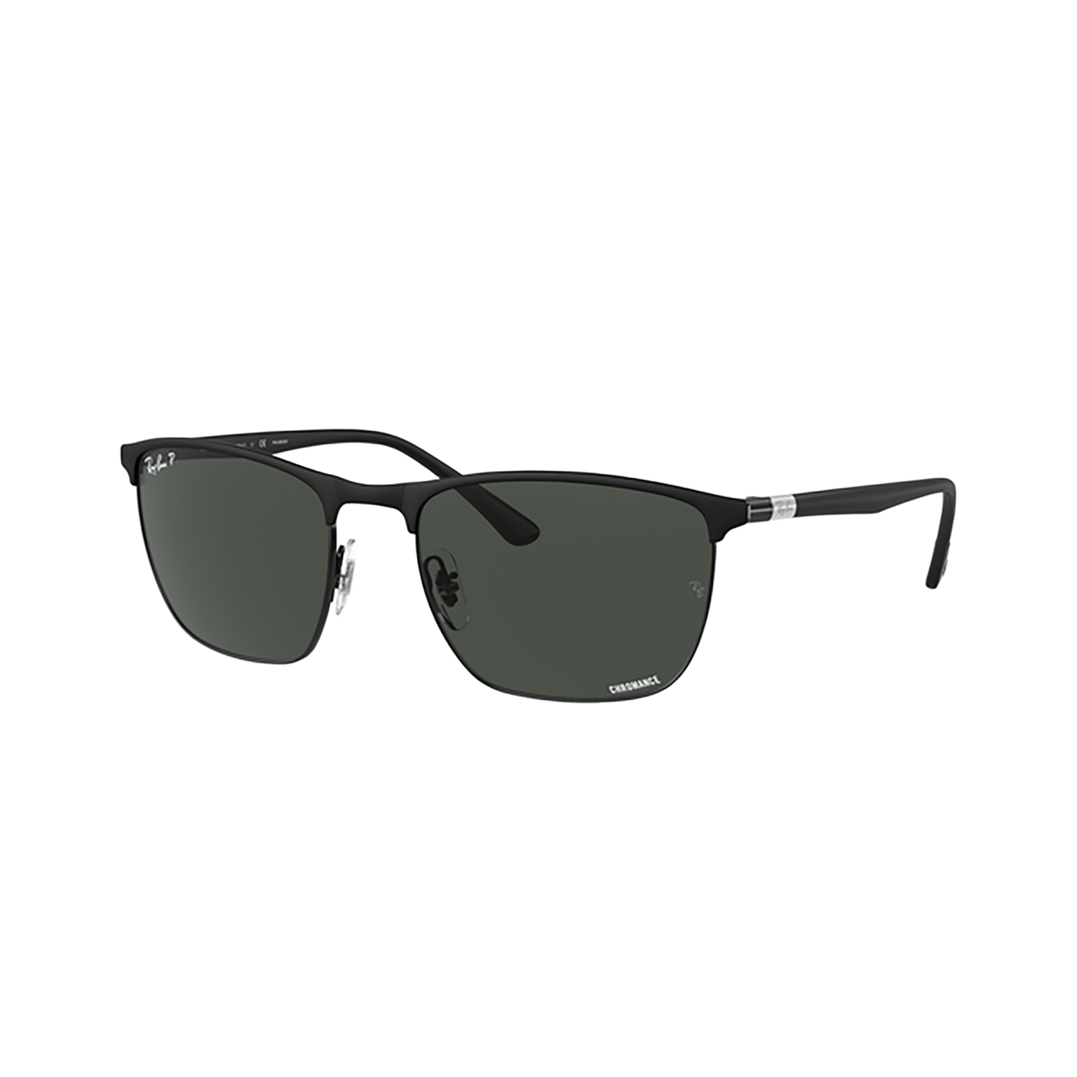 Солнцезащитные очки Ray-Ban 0RB3686 Матовые черные полярные/темно-серые линзы, солнцезащитные очки