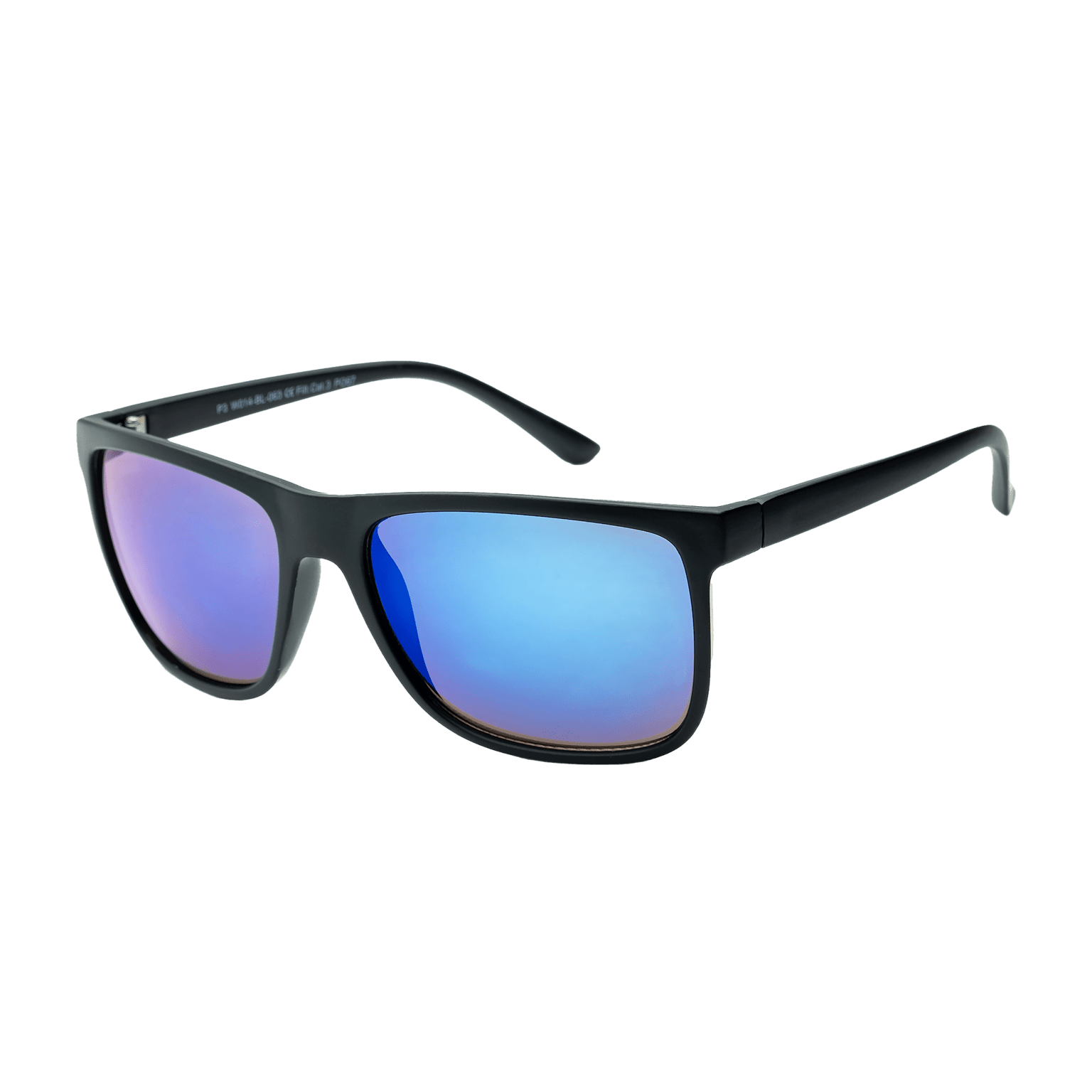 Waye 014 Matt Black с синими мультилинзами, солнцезащитные очки
