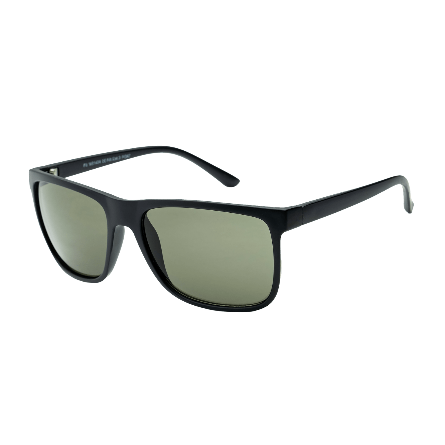 Waye 014 Matt Black с зелеными линзами, солнцезащитные очки