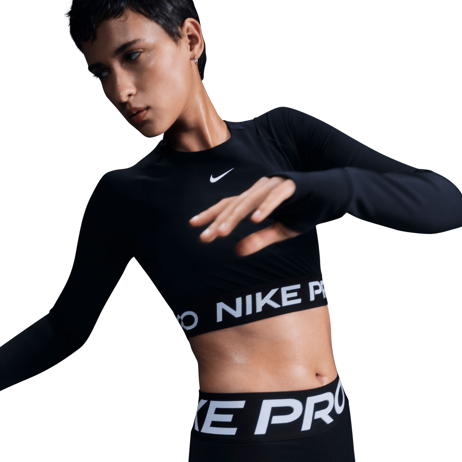 Женская тренировочная рубашка Nike Pro Dri-FIT 365 Crop Long Sleeve