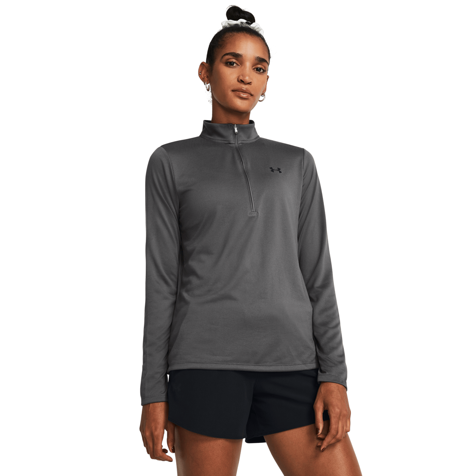Under Armour Tech 1/2 Zip — однотонная женская тренировочная рубашка.