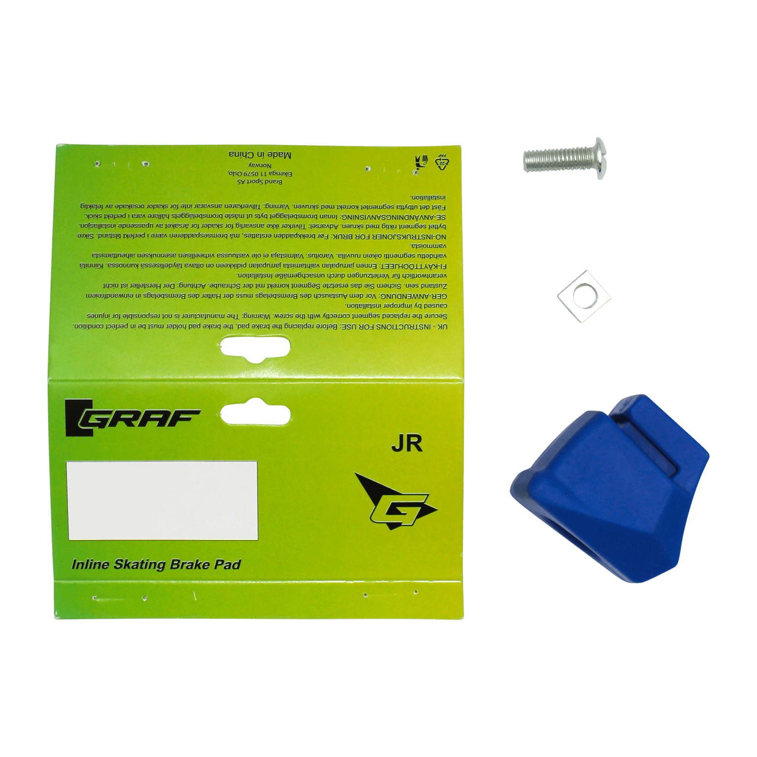 Graf Inline Skate Brake Pad 24/25, Тормозная колодка для детских роликовых коньков