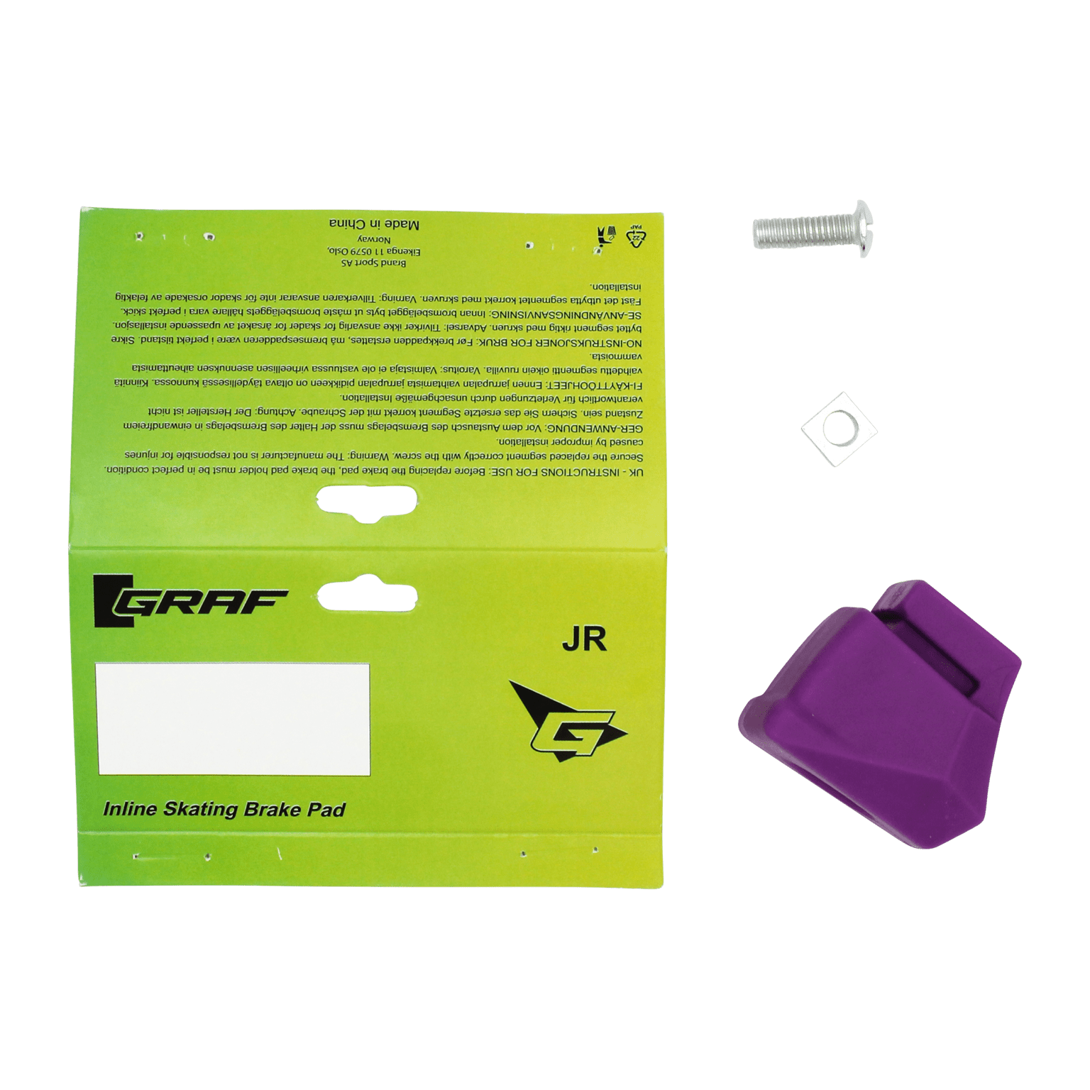 Graf Inline Skate Brake Pad 24/25, Тормозная колодка для детских роликовых коньков