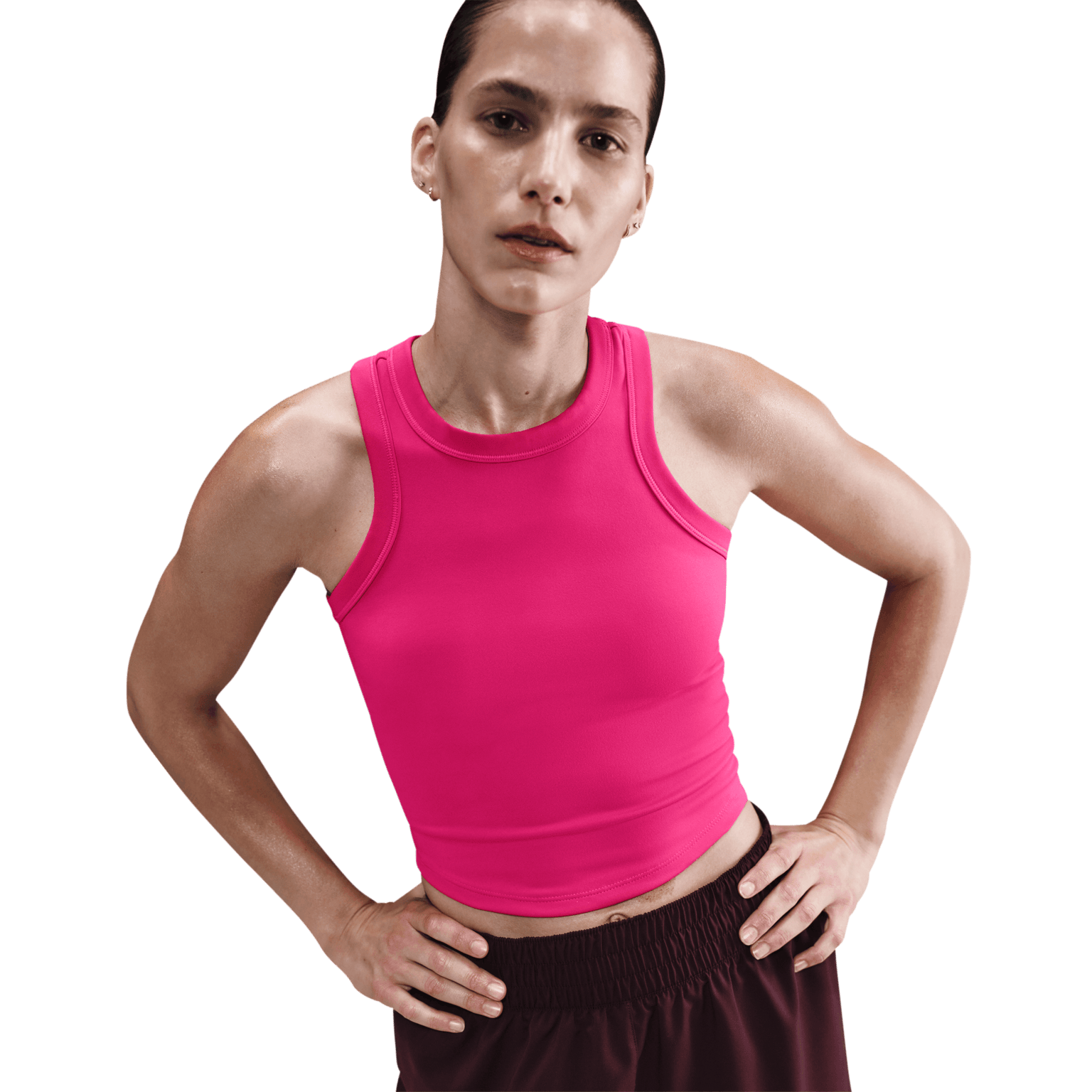 Укороченная майка Nike One Fitted Dri-FIT, женский топ