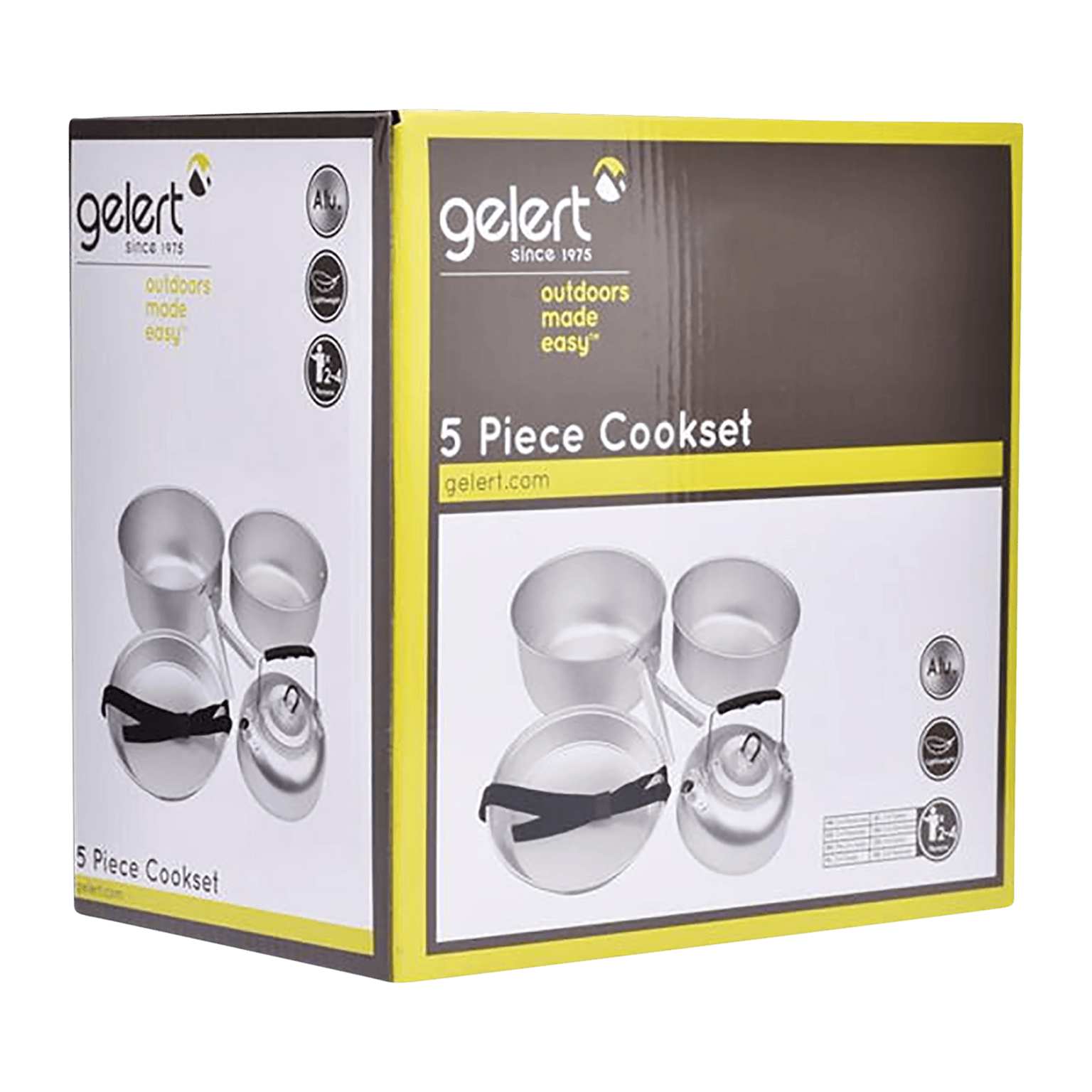 Gelert 5PC Cookset, походный кухонный набор