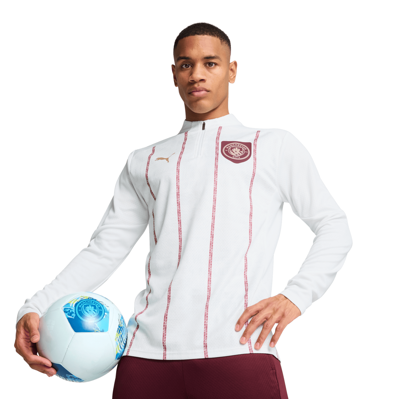 Мужская футбольная футболка Puma Manchester City Prematch на молнии 1/4