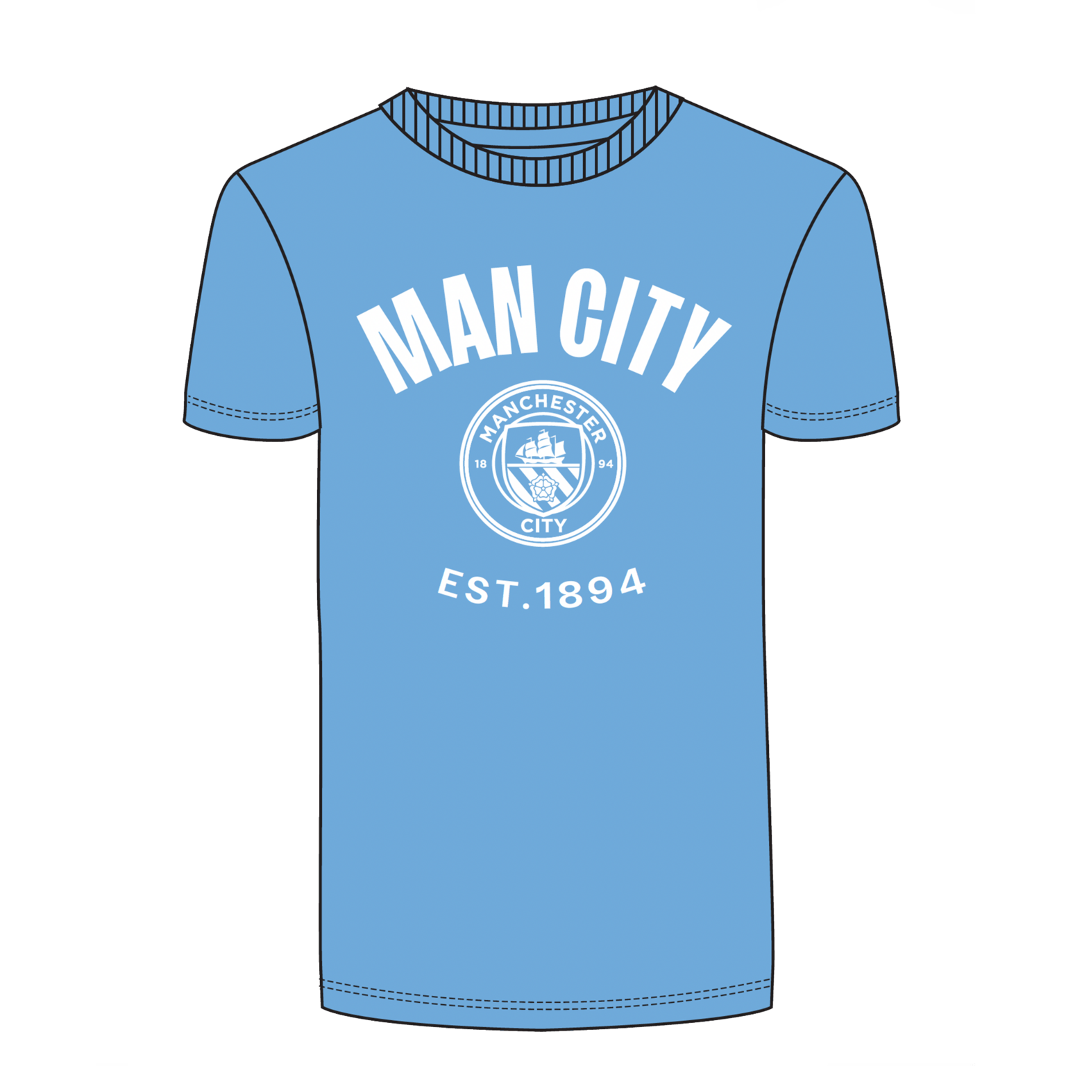 Хлопковая футболка ST Man City № 3, молодежная футболка