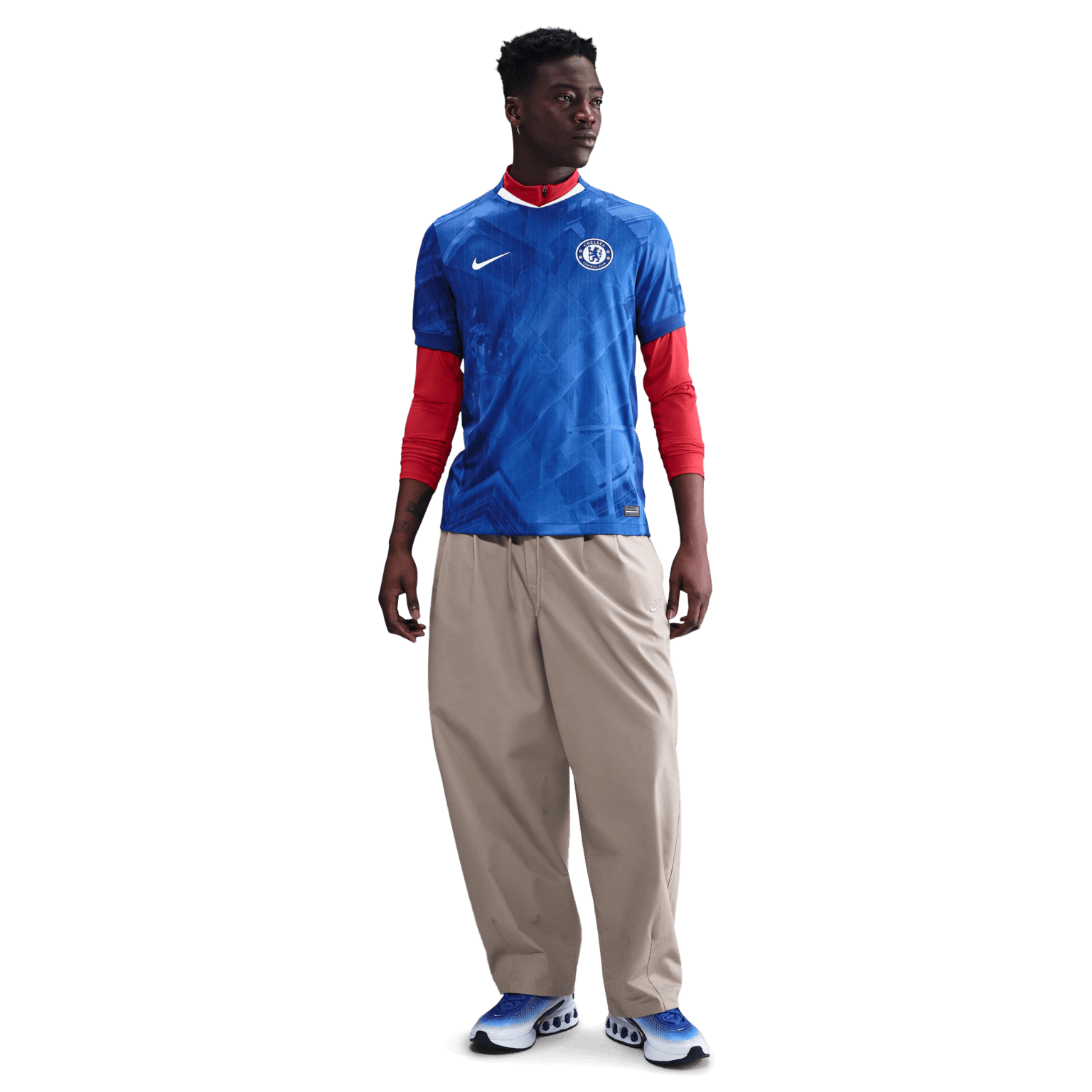 Мужская футбольная форма Nike Chelsea FC Dri-FIT Stadium с коротким рукавом, домашняя, мужская футбольная форма