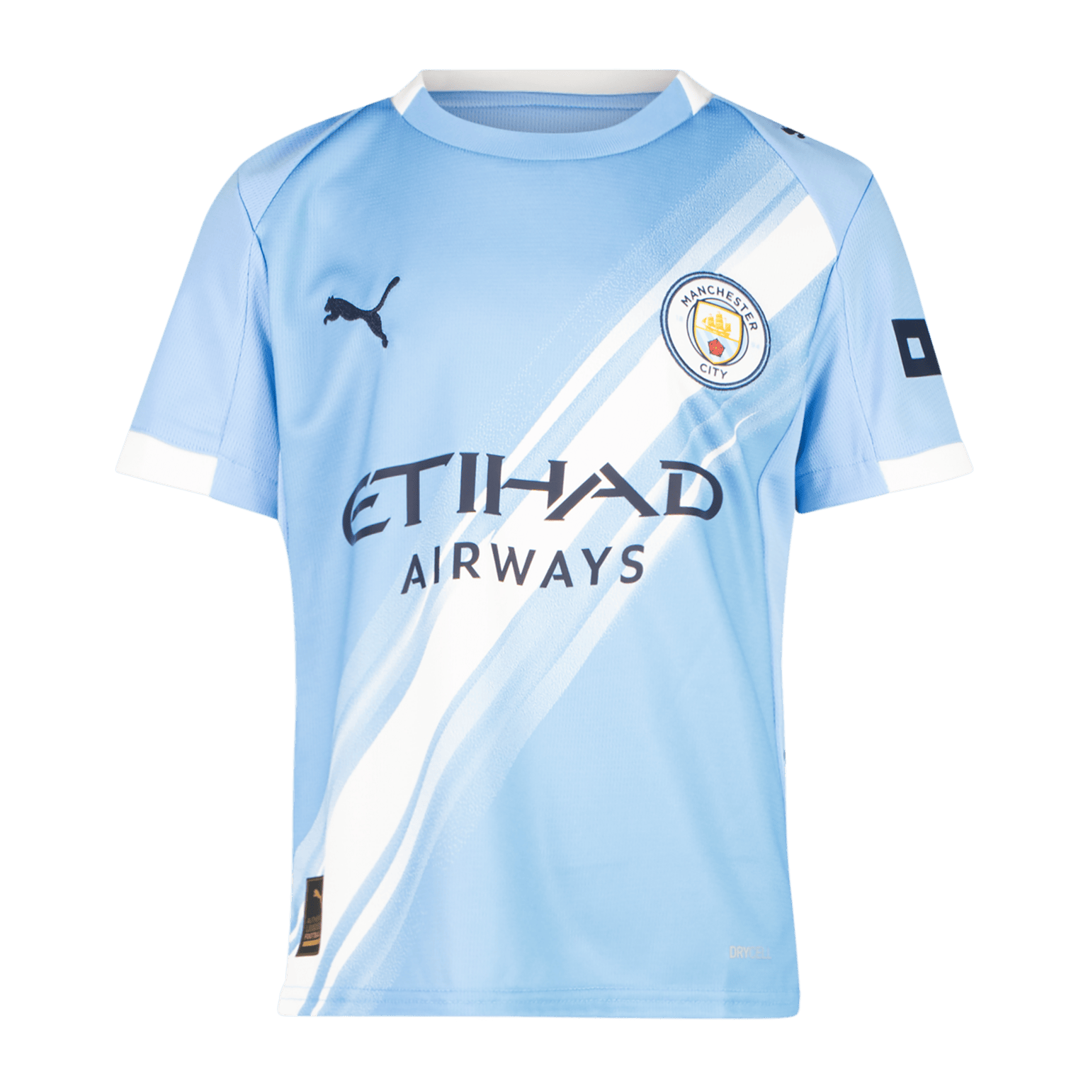 Домашняя майка Puma Manchester City 25/26, юношеская футбольная форма