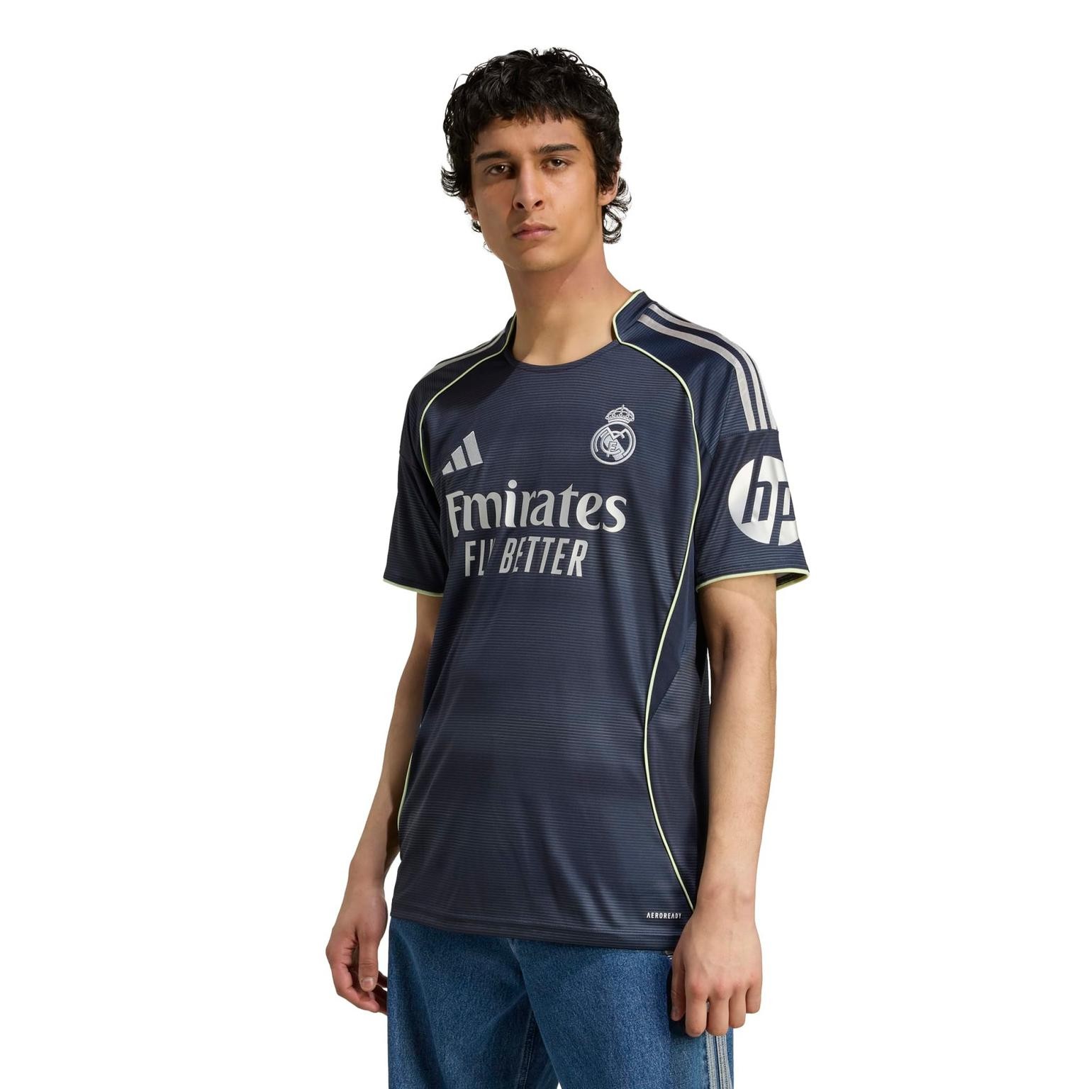 adidas Real Madrid выездная майка 2025/26, мужская футбольная форма 25/26
