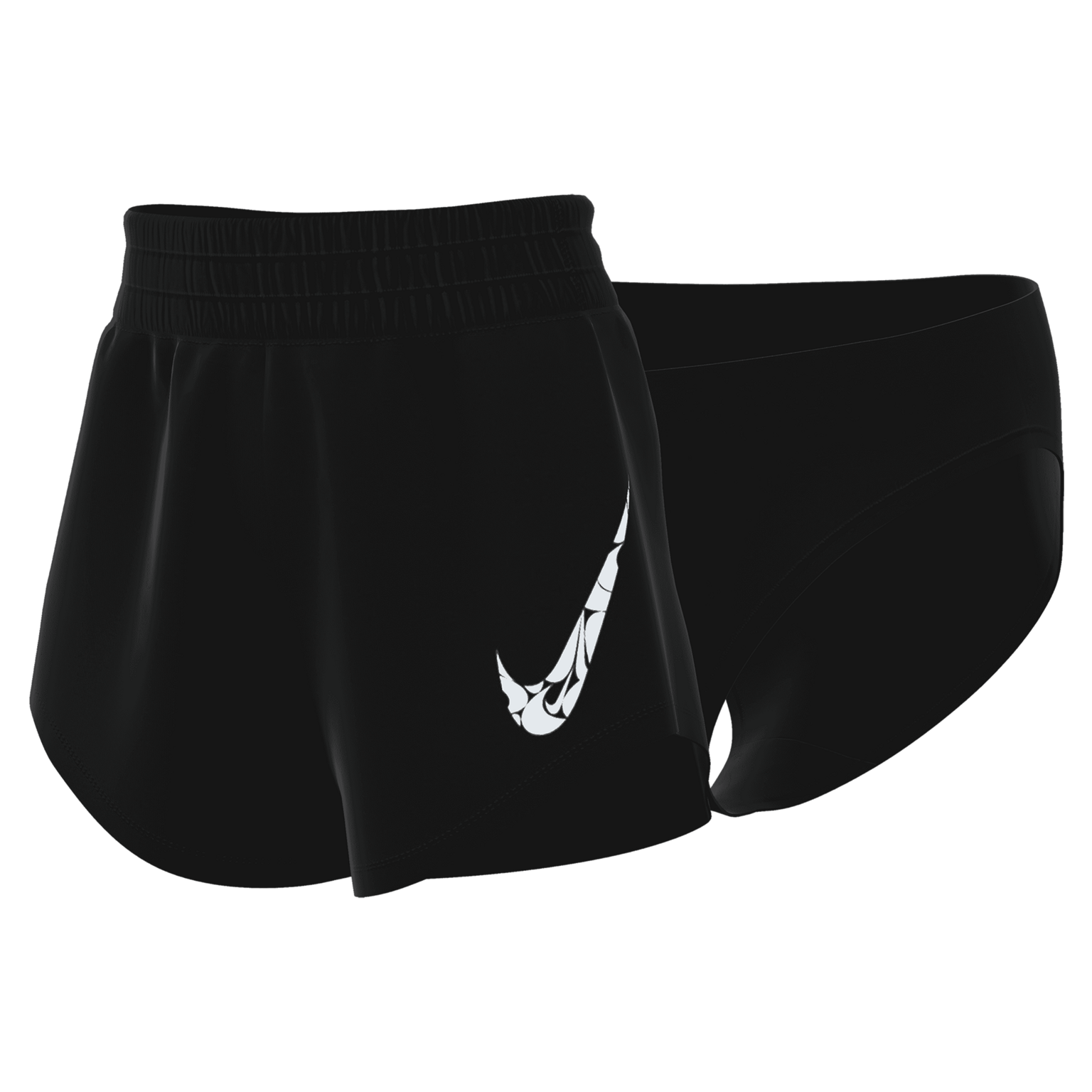 Женские шорты для тренировок Nike One Swoosh HyperBright Dri-FIT Mid-Raise Brief-Lined Short, женские шорты для тренировок