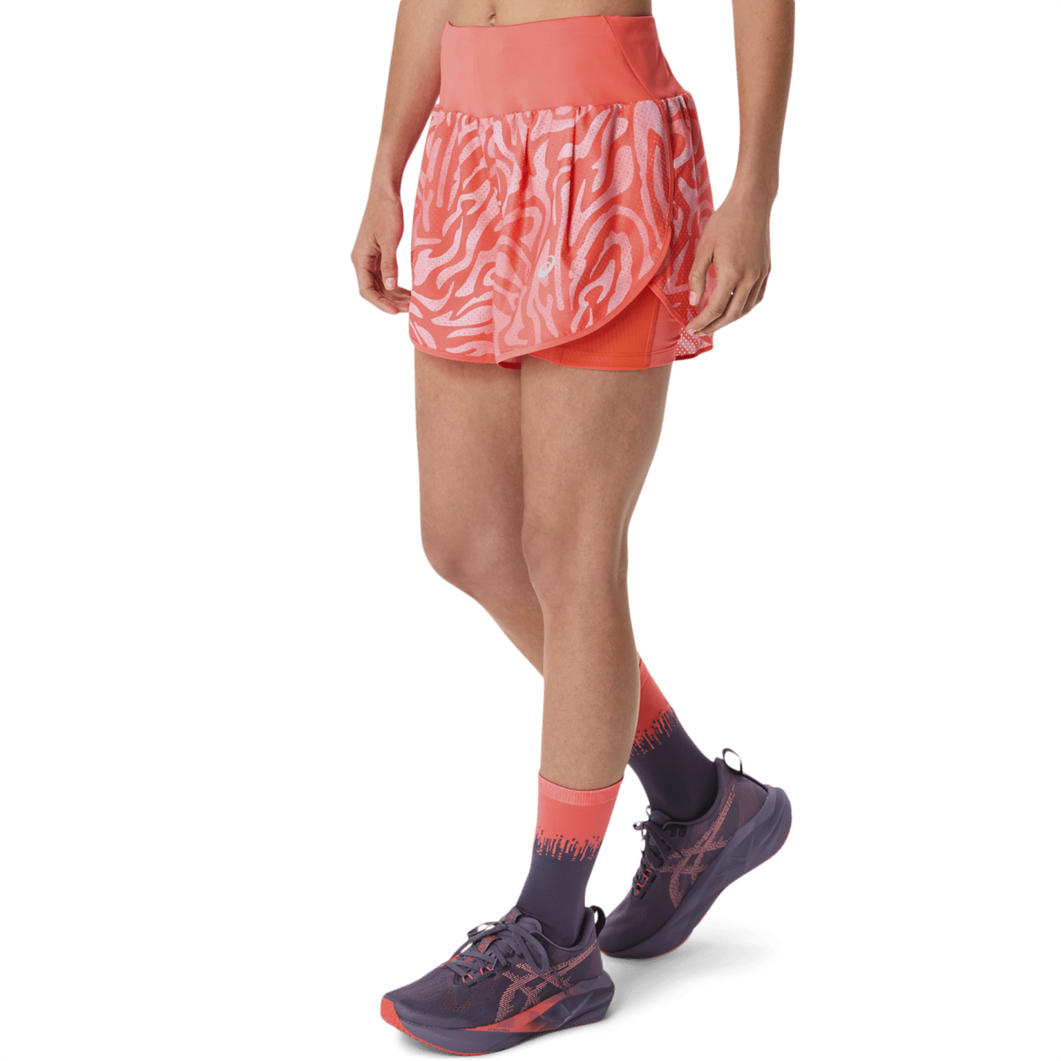 Женские шорты для бега Asics Road All Over Print 2-n-1 3,5 дюйма Short