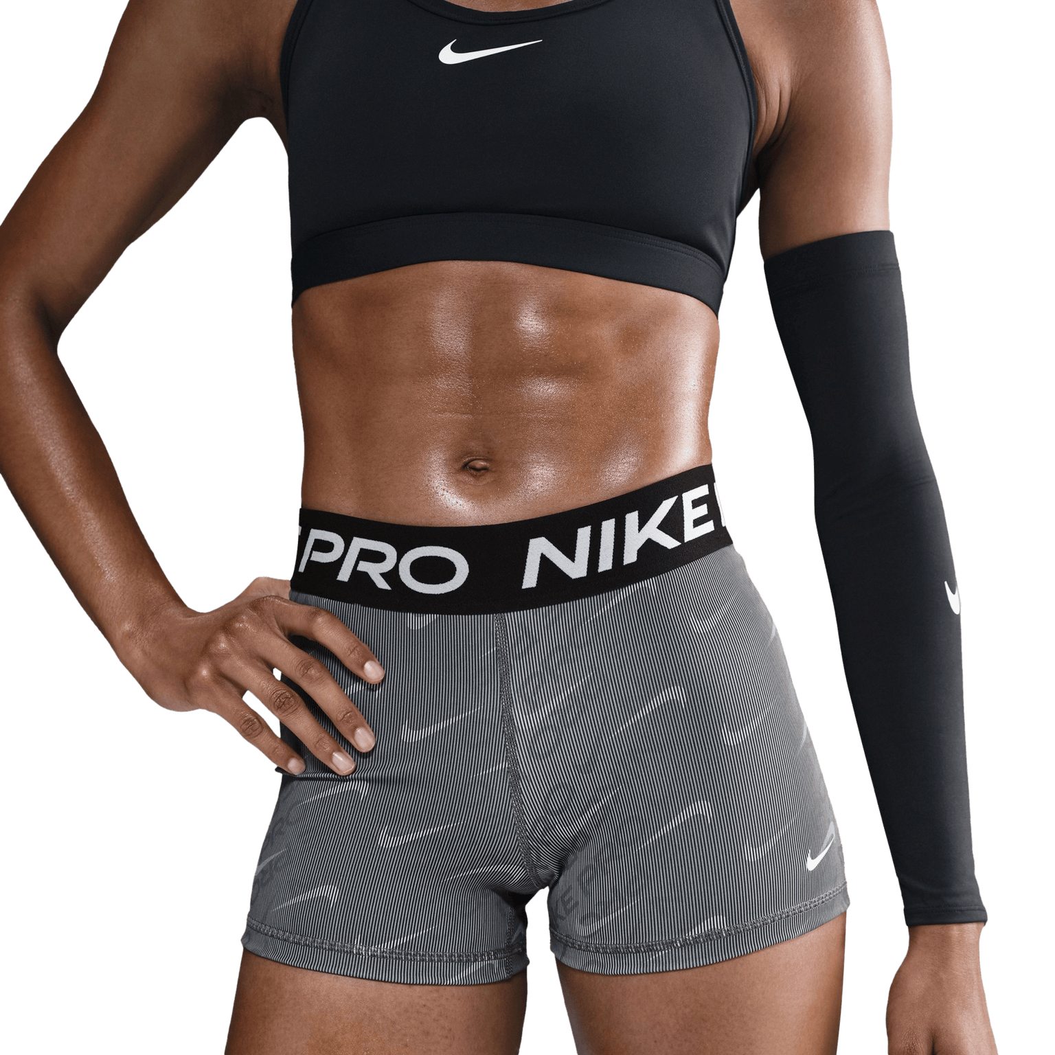 Nike Pro Dri-FIT Mid-Raise 3" Short Allover Print, женские шорты для тренировок