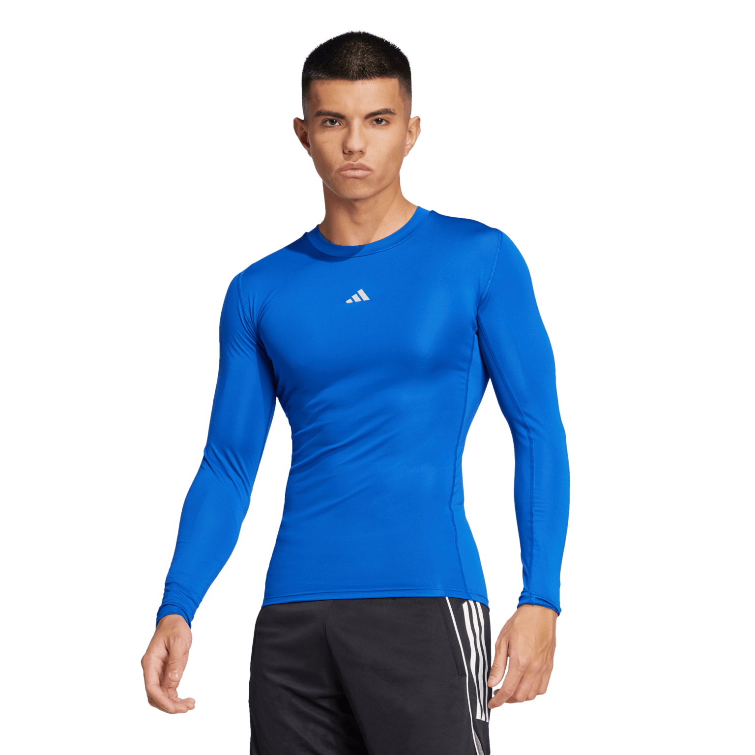 adidas Techfit Long Sleeved Tee, мужская компрессионная рубашка для футбола