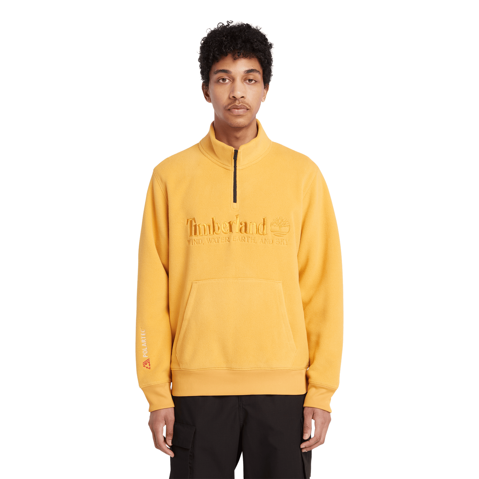 Мужская рубашка с молнией 1/4 Timberland Linear Logo