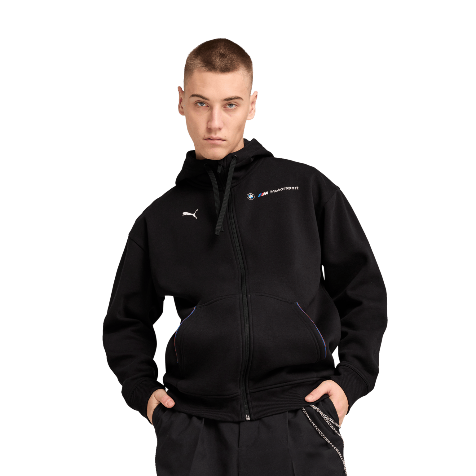 Puma BMW MMS ESS+ FZ HOODED JACKET FL, мужская толстовка