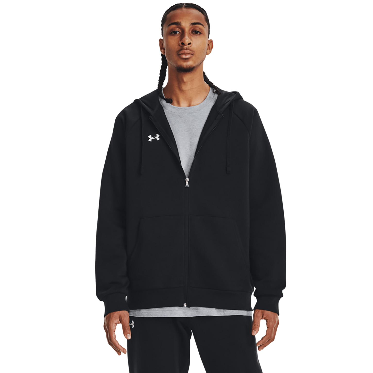Under Armour Rival Fleece Full Zip Hoodie, мужская толстовка