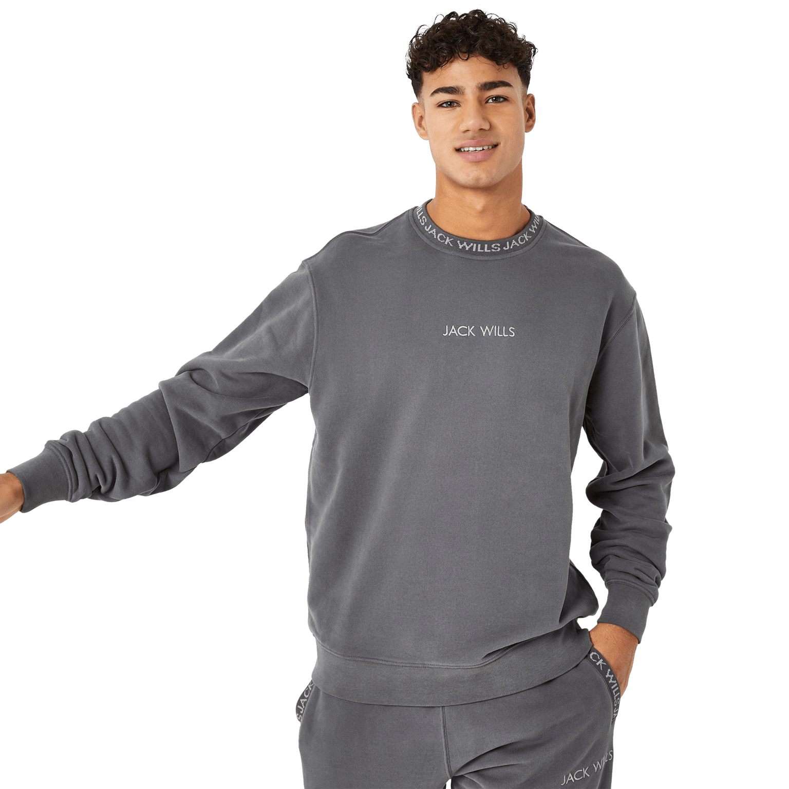 Jack Wills Jacquard Crew, мужской свитер с круглым вырезом