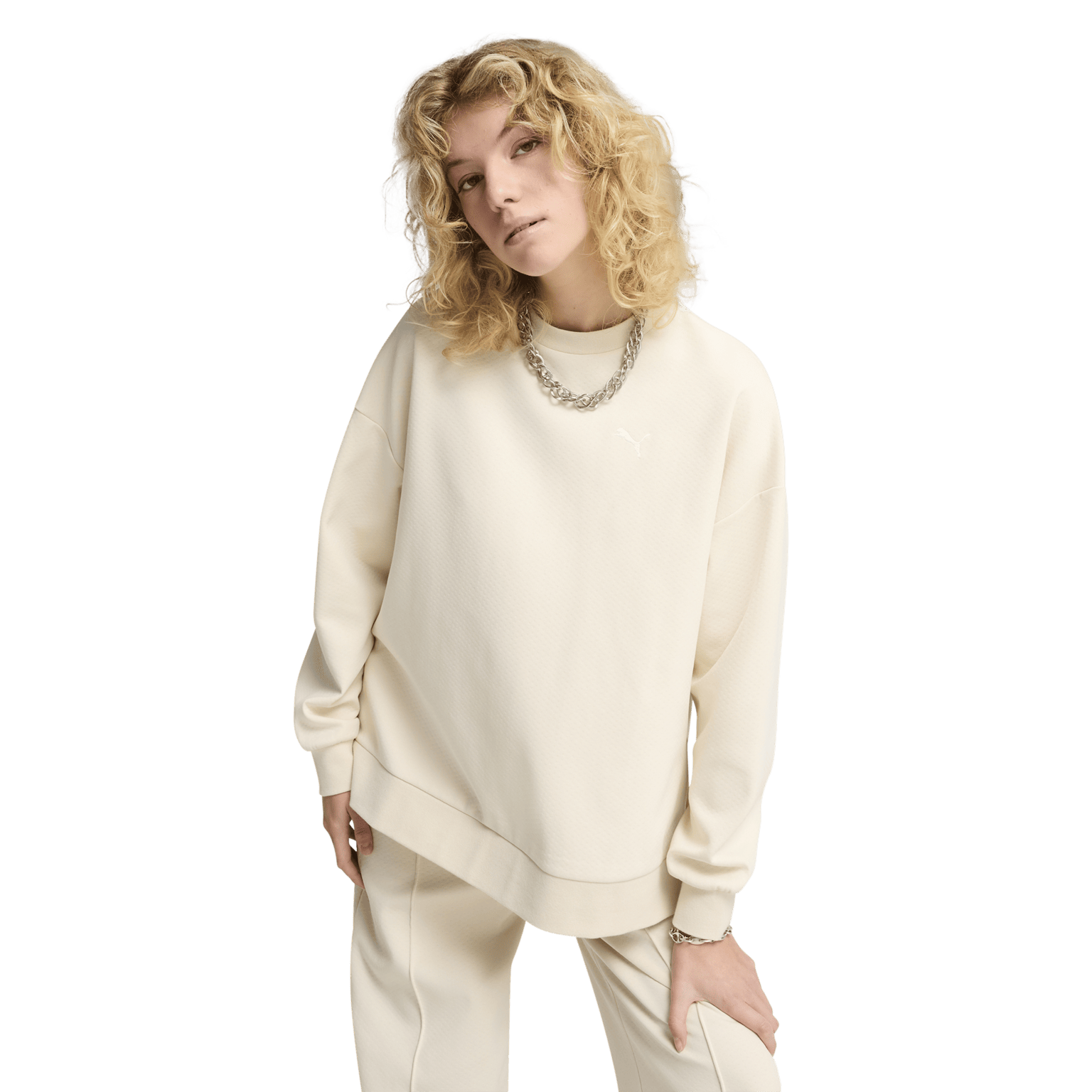 Puma Wardrobe ESS Oversized Crew DK, женский свитер
