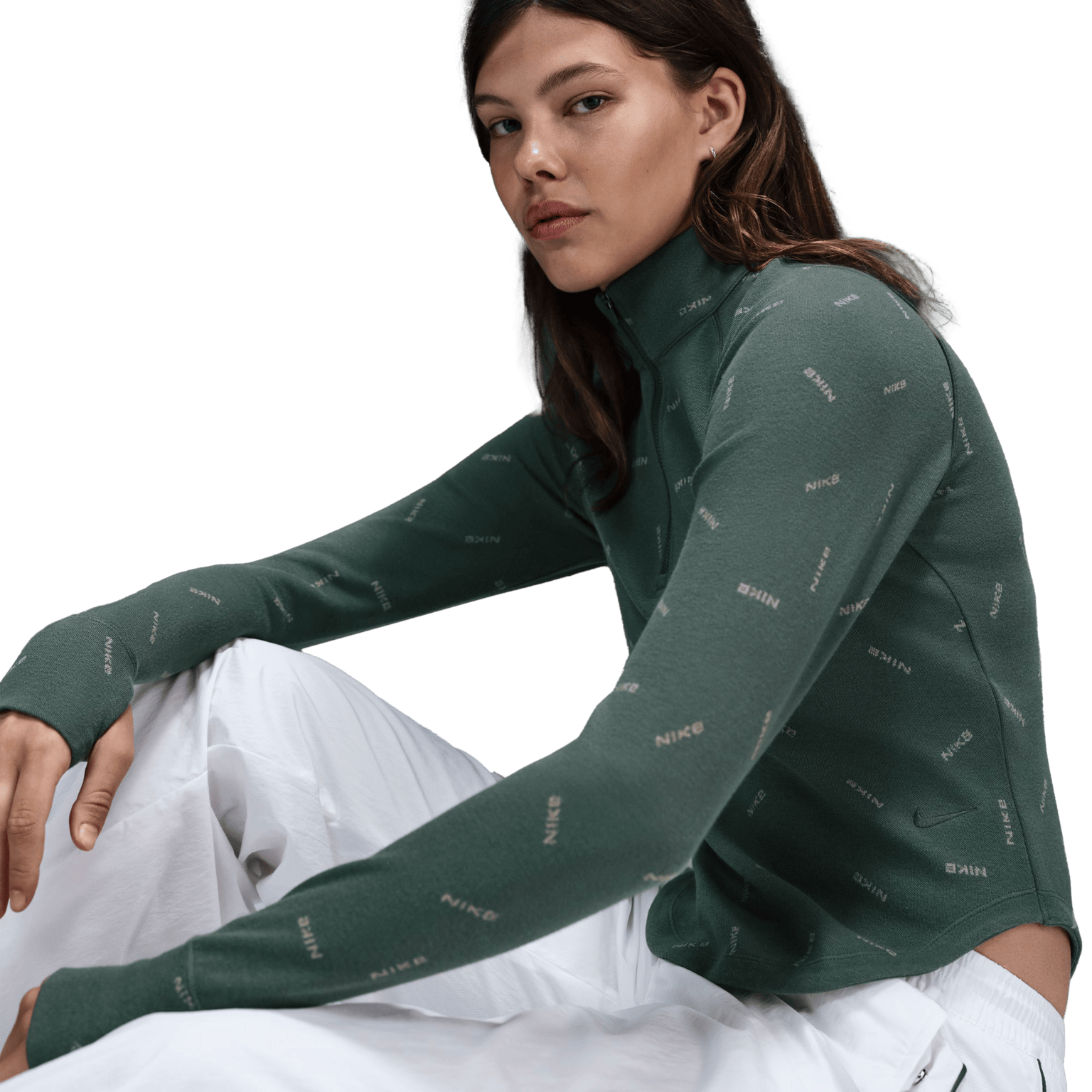 Женские топы с логотипом Nike Nsw Cllctn Hz Ls