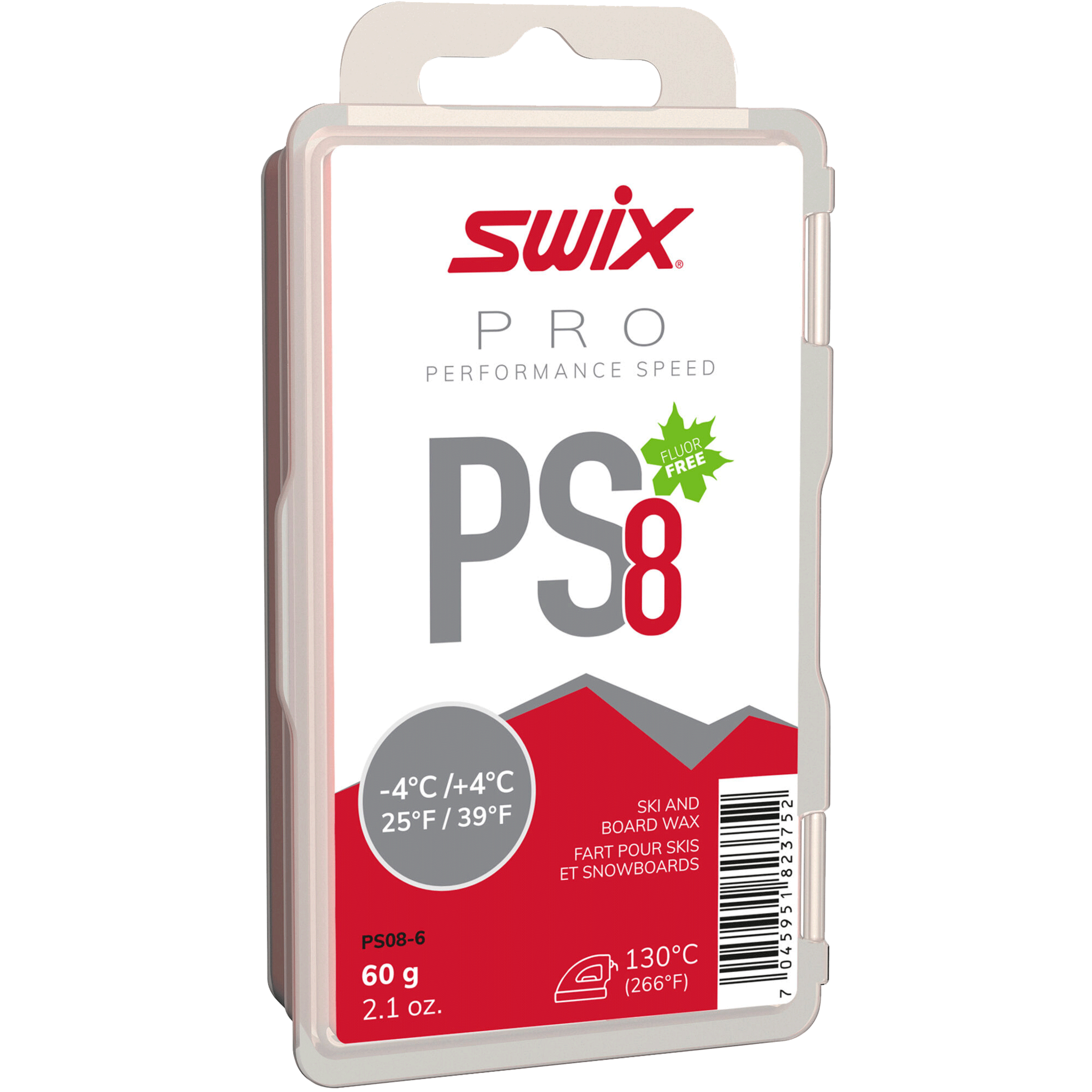 Swix Glider PS8 Красный, -4°C/+4°C, 60г 24/25, -4°C/+4°C, 60г 25/26, крем для скольжения