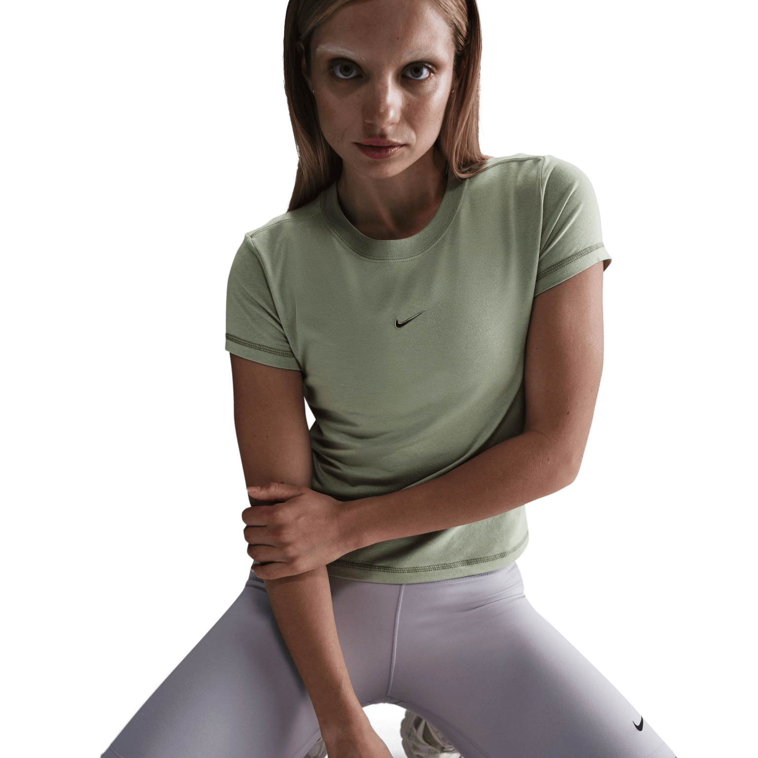 Женская футболка Nike Nsw Chll Knt Md Crp Gls