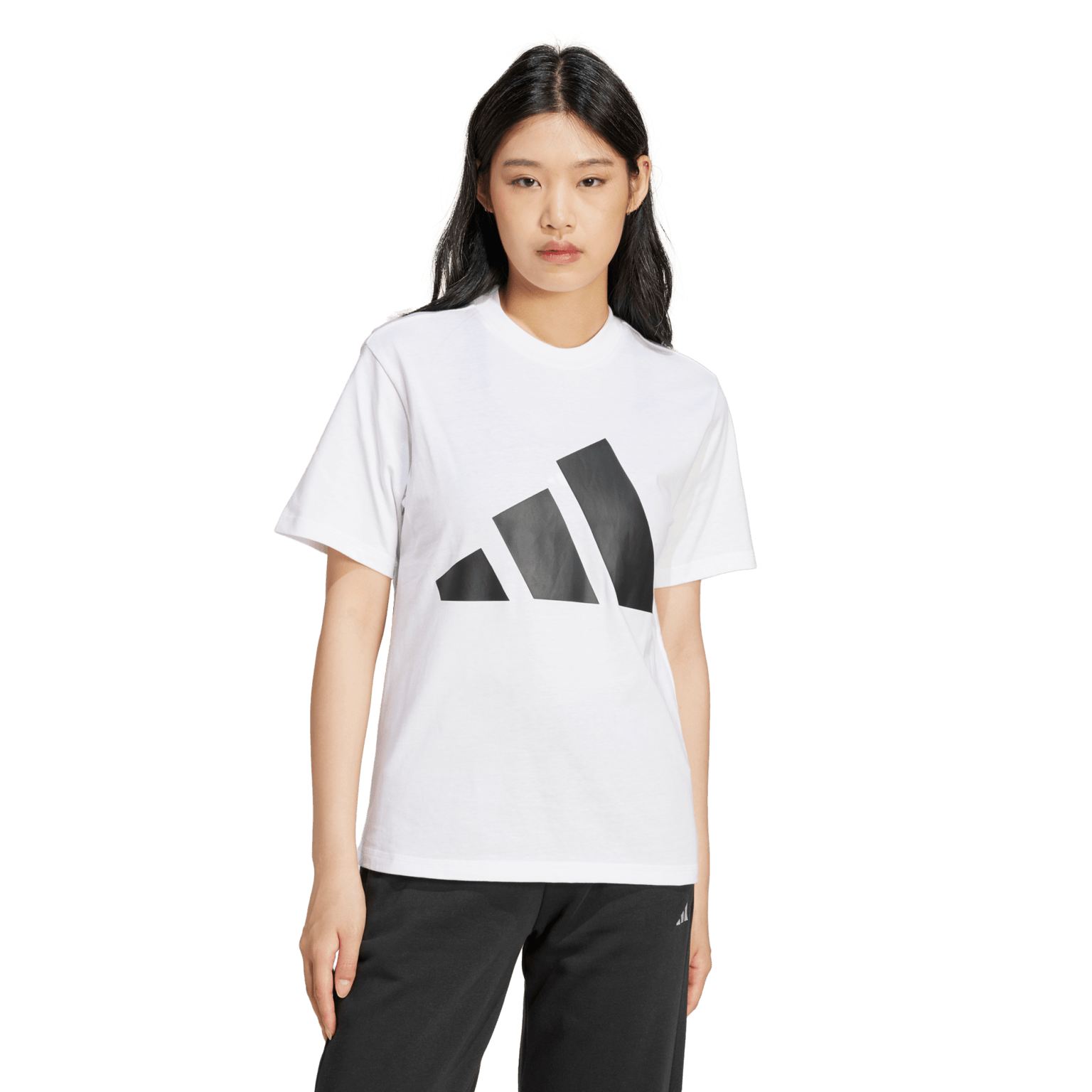 Хлопковая футболка adidas Essentials Big Logo, женская футболка
