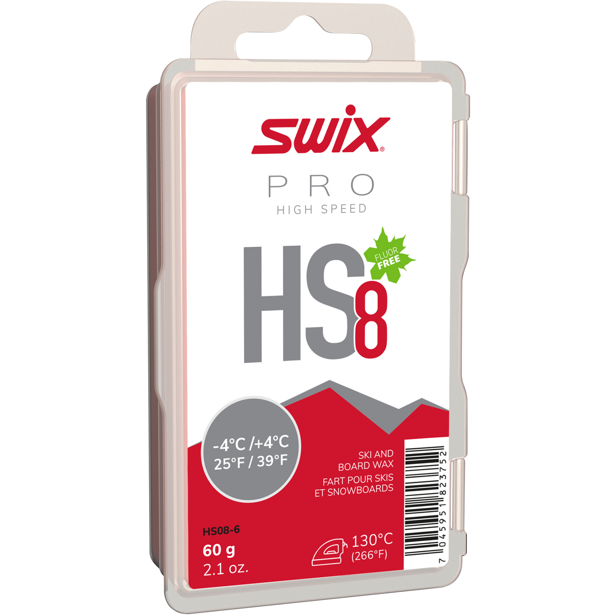 Swix Glider HS8 Red, -4°C/+4°C, 60г 24/25, -4°C/+4°C, 60г 25/26, крем для скольжения