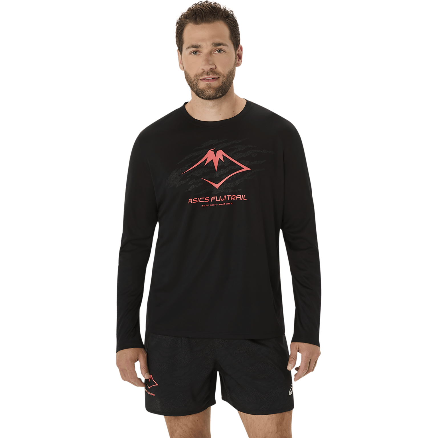 Футболка с длинным рукавом с логотипом Asics Fujitrail, мужская тренировочная рубашка