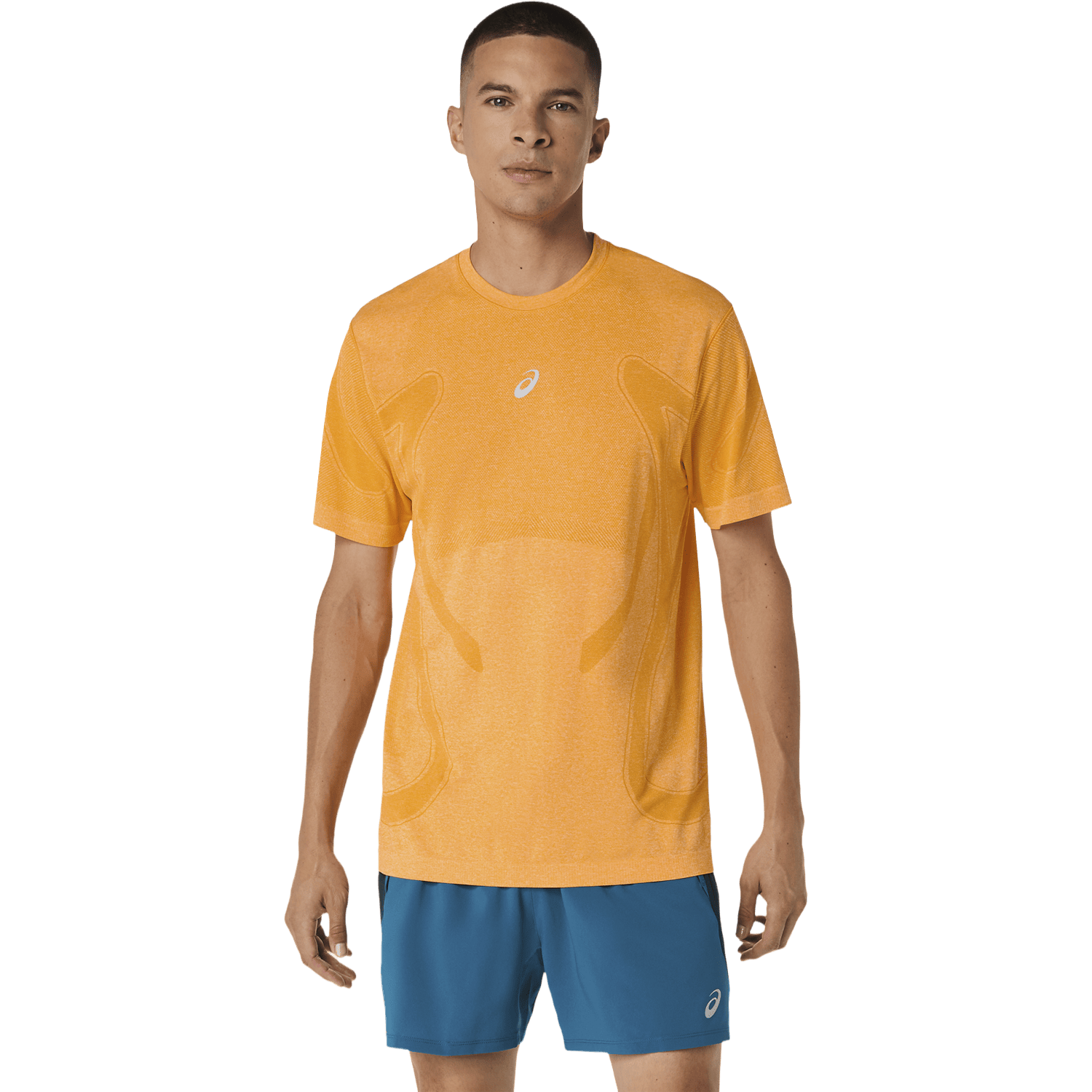 Бесшовный топ с короткими рукавами Asics Road, мужская тренировочная рубашка