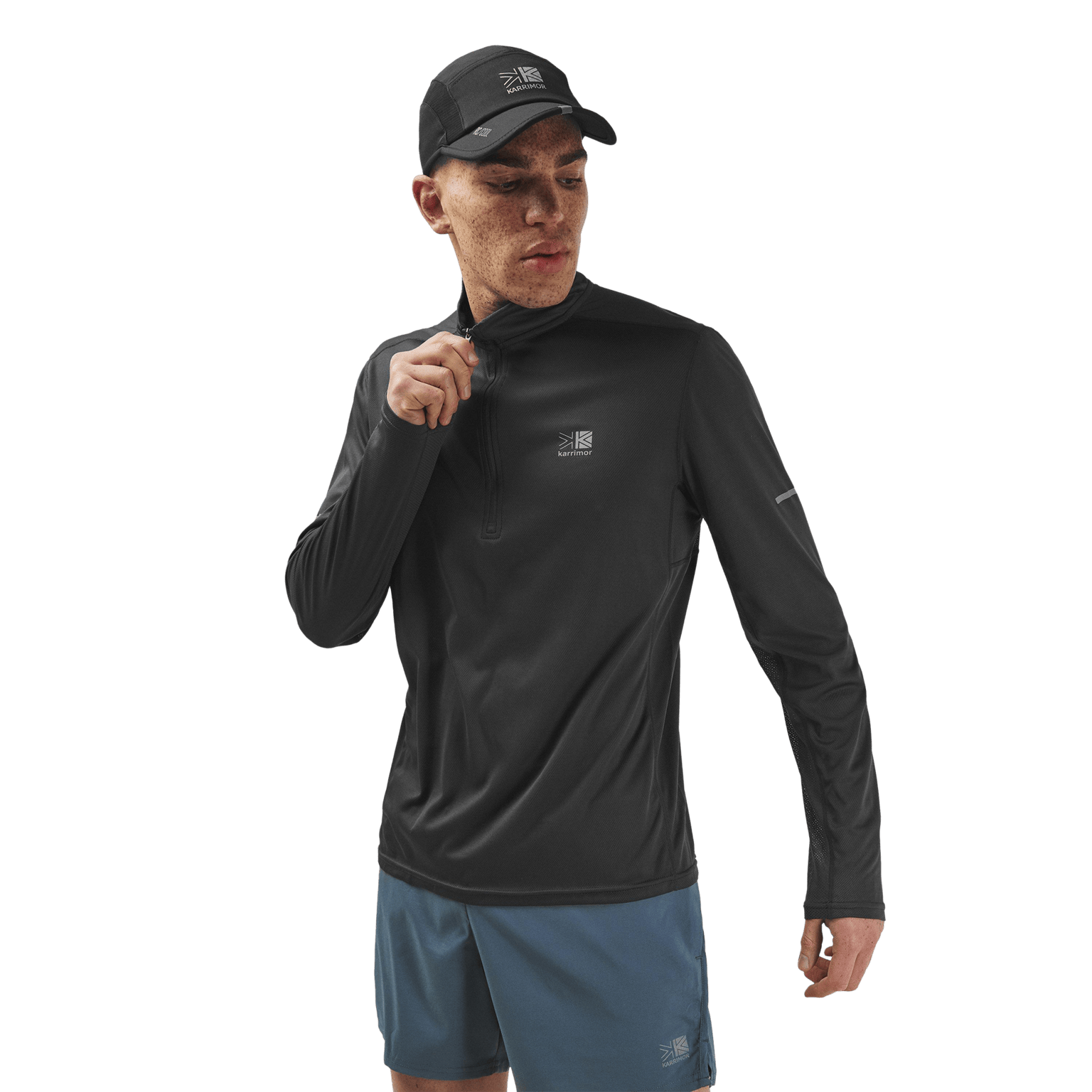 Karrimor Run, молния 1/4, Мужская тренировочная рубашка