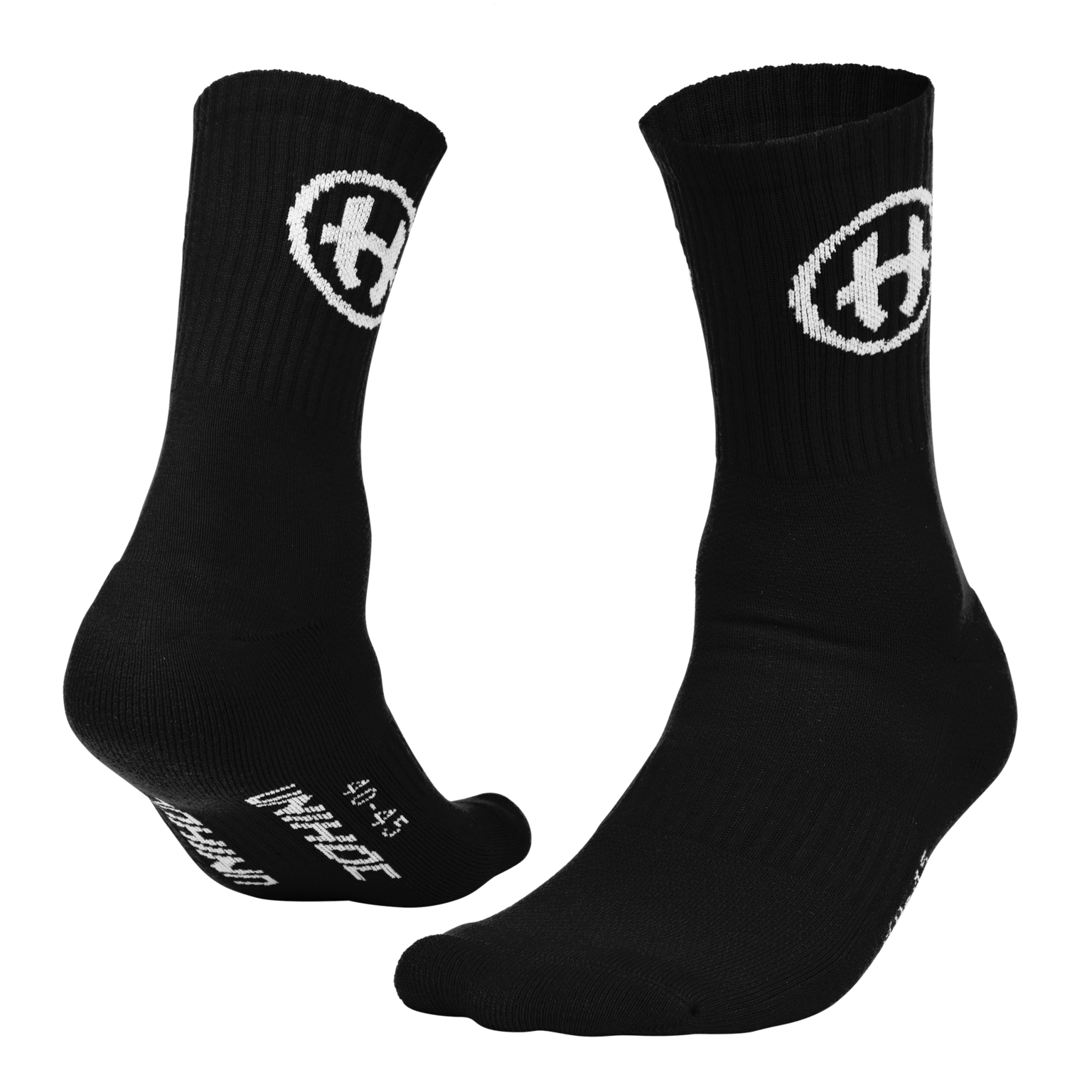Unihoc Sock Crew Black 26/27, носки для флорбола
