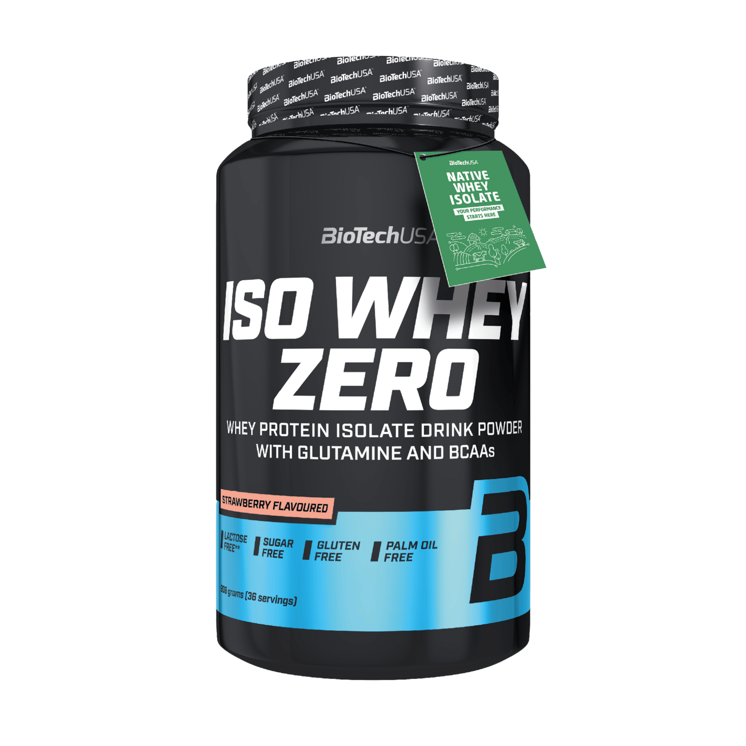 BioTech USA Iso Whey Zero 908 г Клубника, протеиновый порошок
