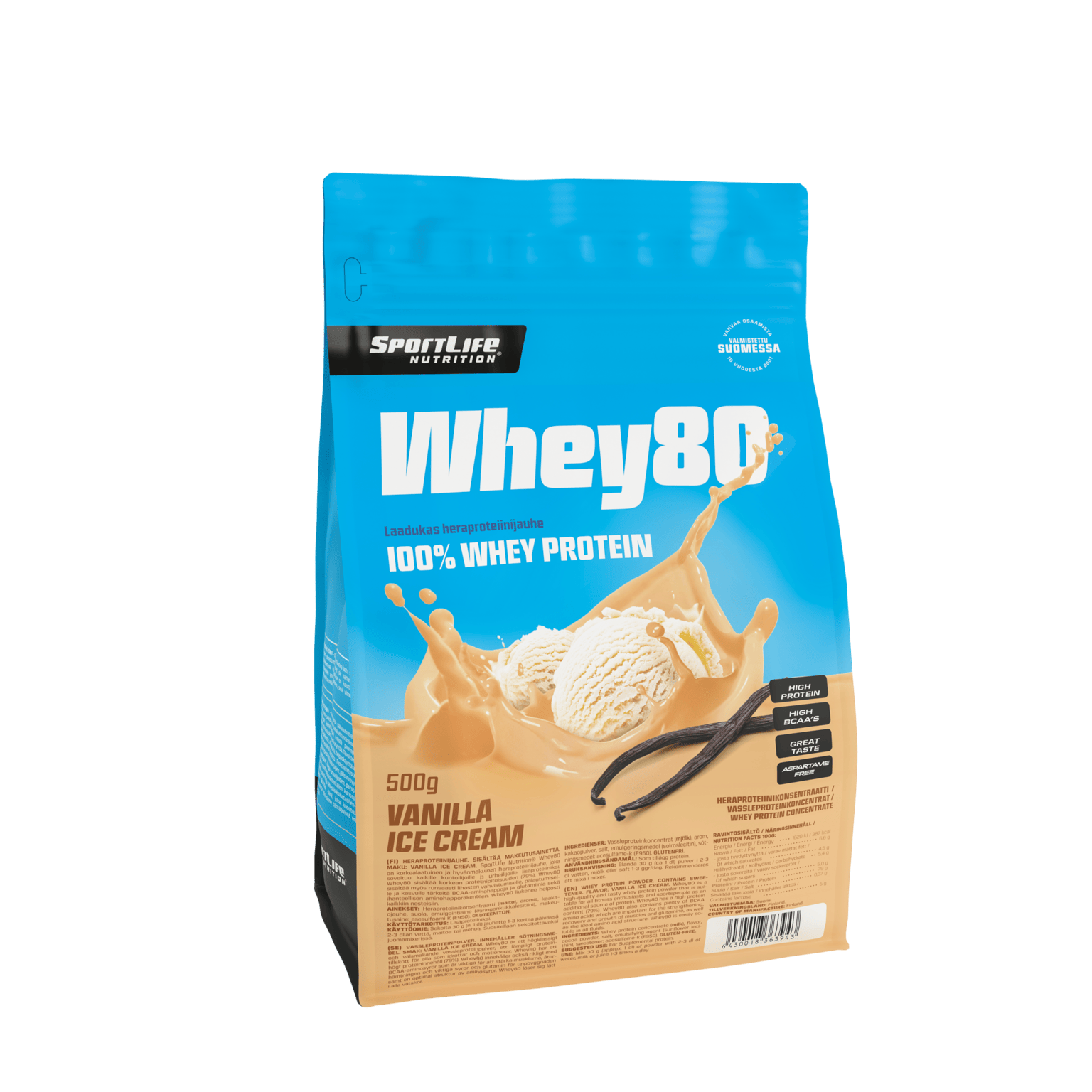 SportLife Nutrition Whey80 500г, протеиновый порошок
