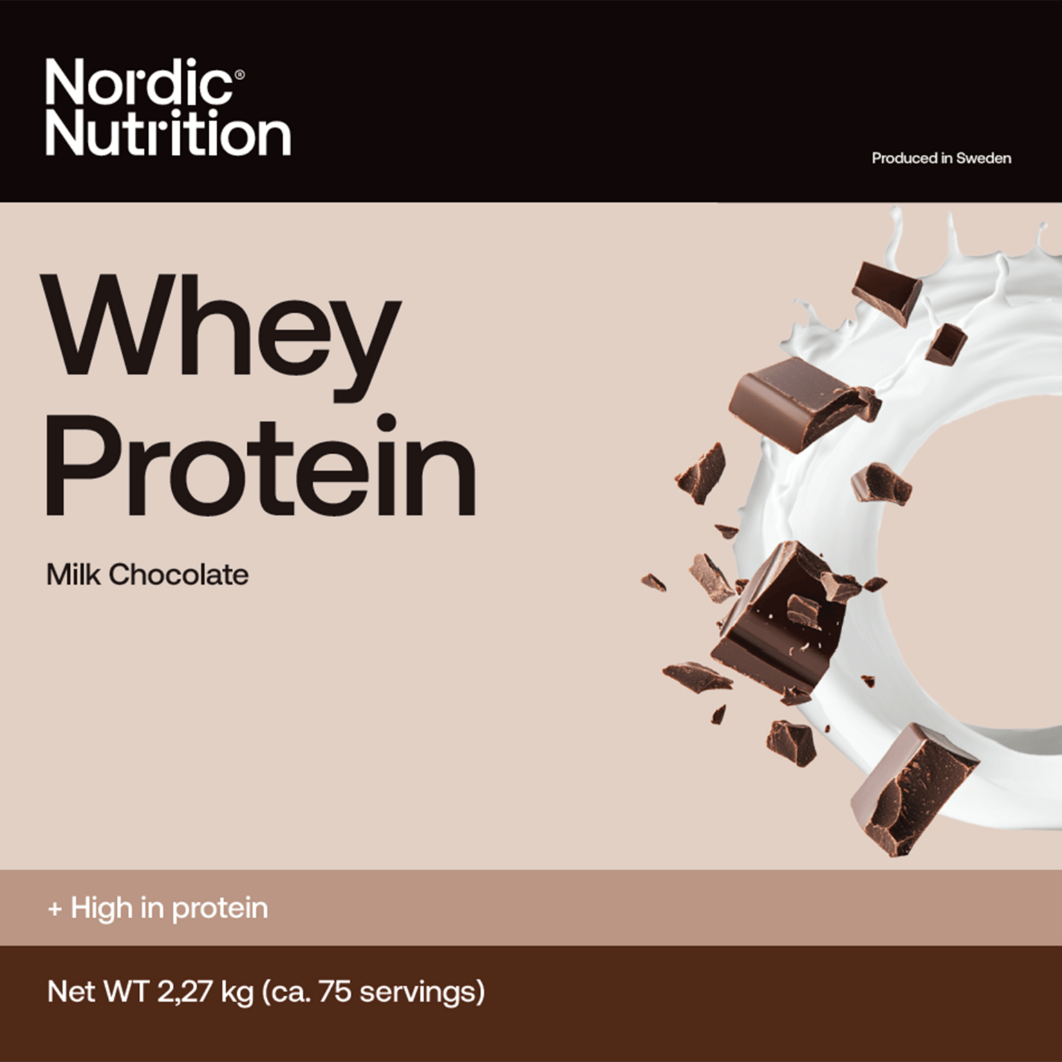 Nordic Nutrition Whey Protein - Шоколад 2270 г, протеиновый порошок