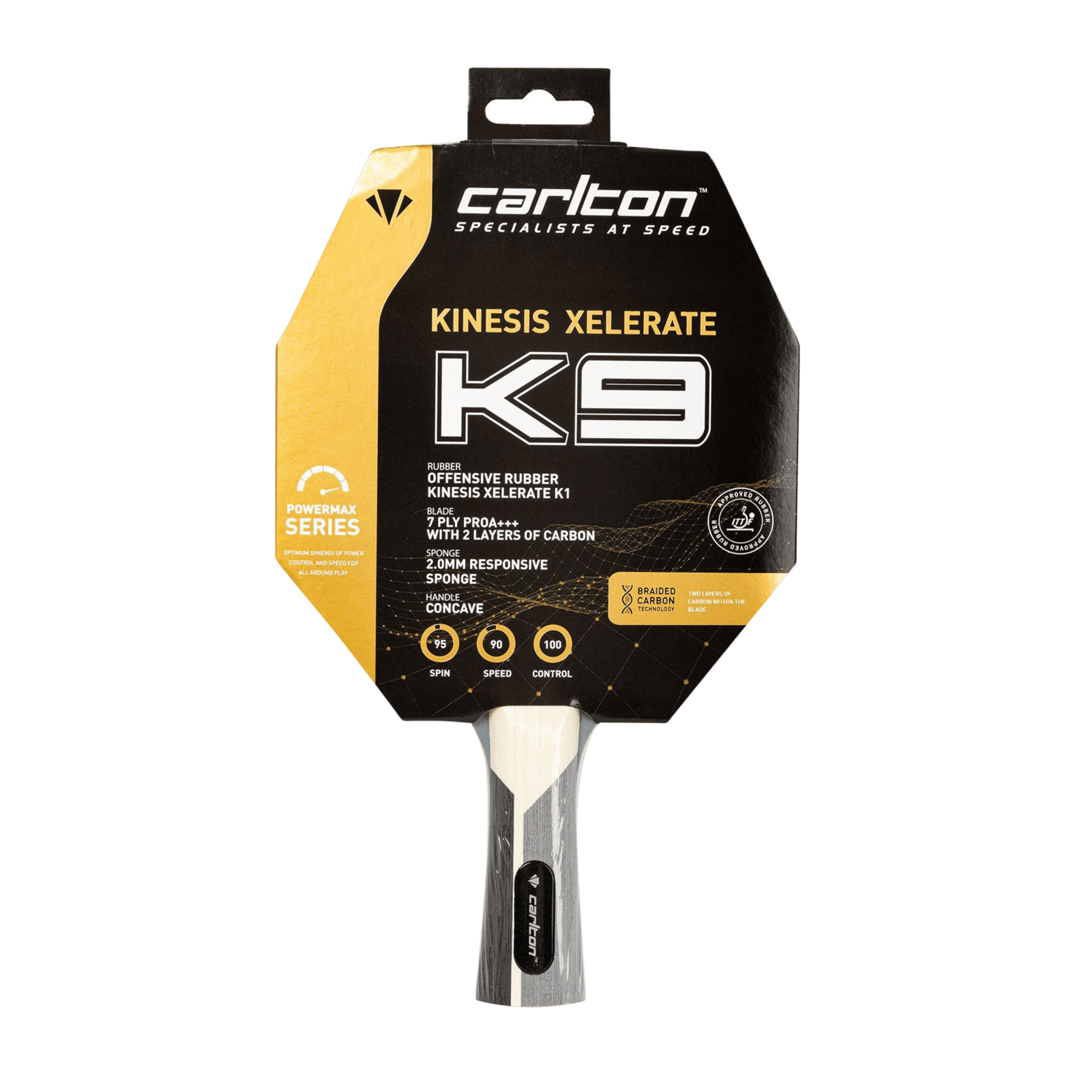 Ракетка для настольного тенниса Carlton Kinesis Xelerate K9, ракетка для настольного тенниса