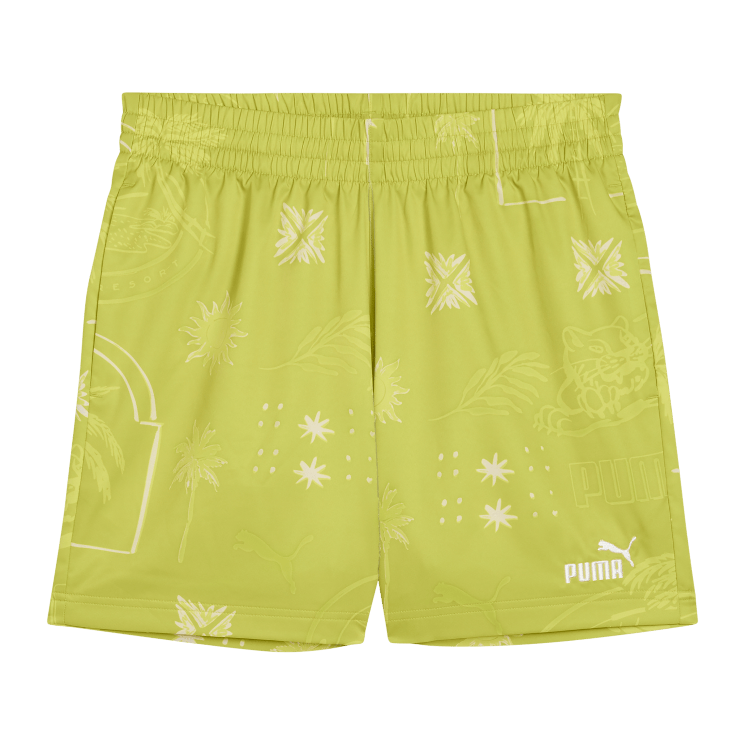 Puma PALM RESORT AOP Shorts 5" WV, мужские шорты для плавания