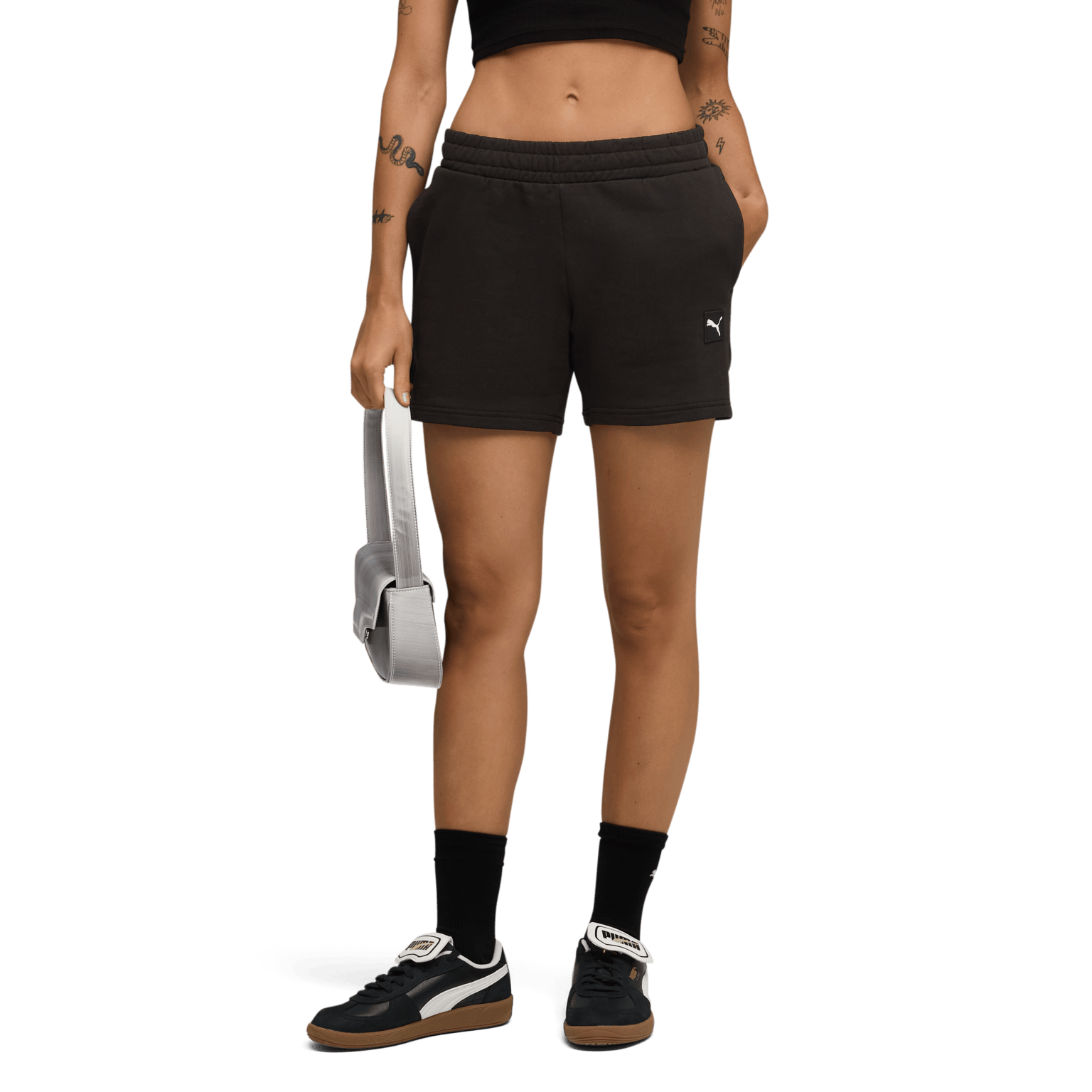 Puma ESS ELEVATED Mid-Rise Shorts 5", женские шорты для отдыха