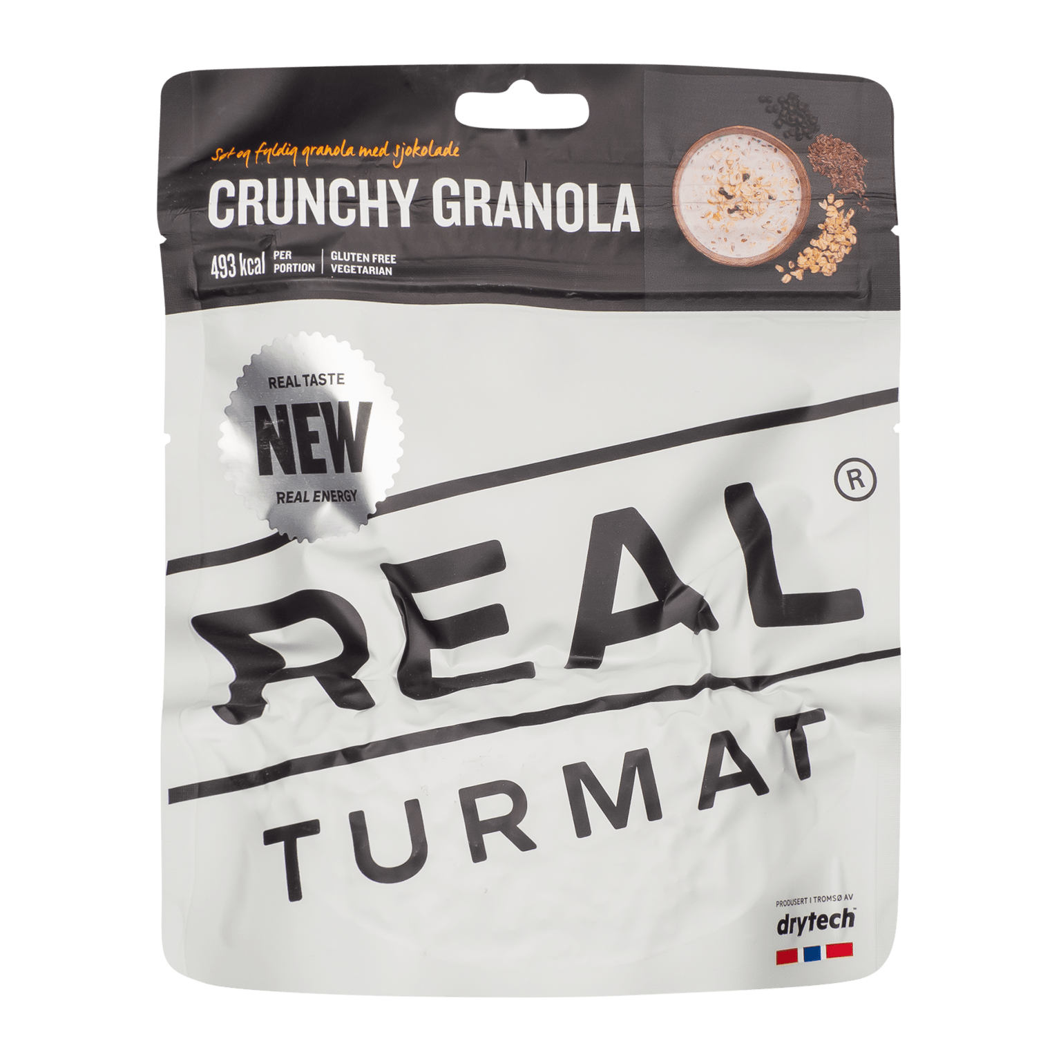 Real Turmat Crunchy Granola, еда для путешествий, вегетарианская, без глютена