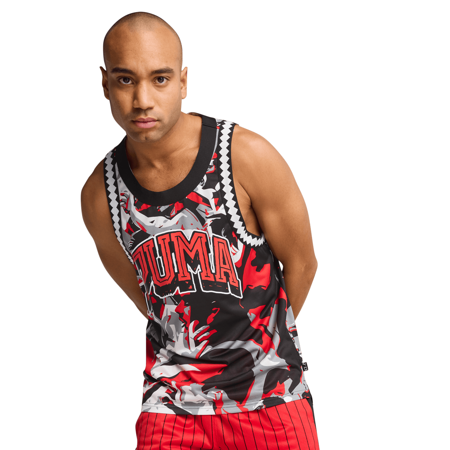 Puma Rival Rage Aop Mesh Tank, мужская тренировочная рубашка без рукавов