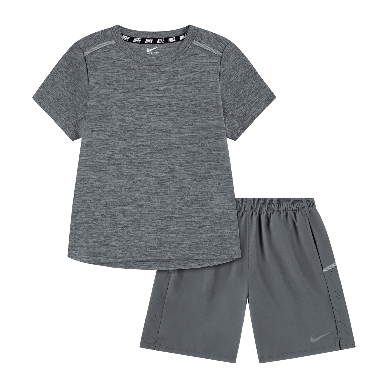 Nike NKB NK DF MILER SS TOP SHORT, детская, молодежная футболка и шорты