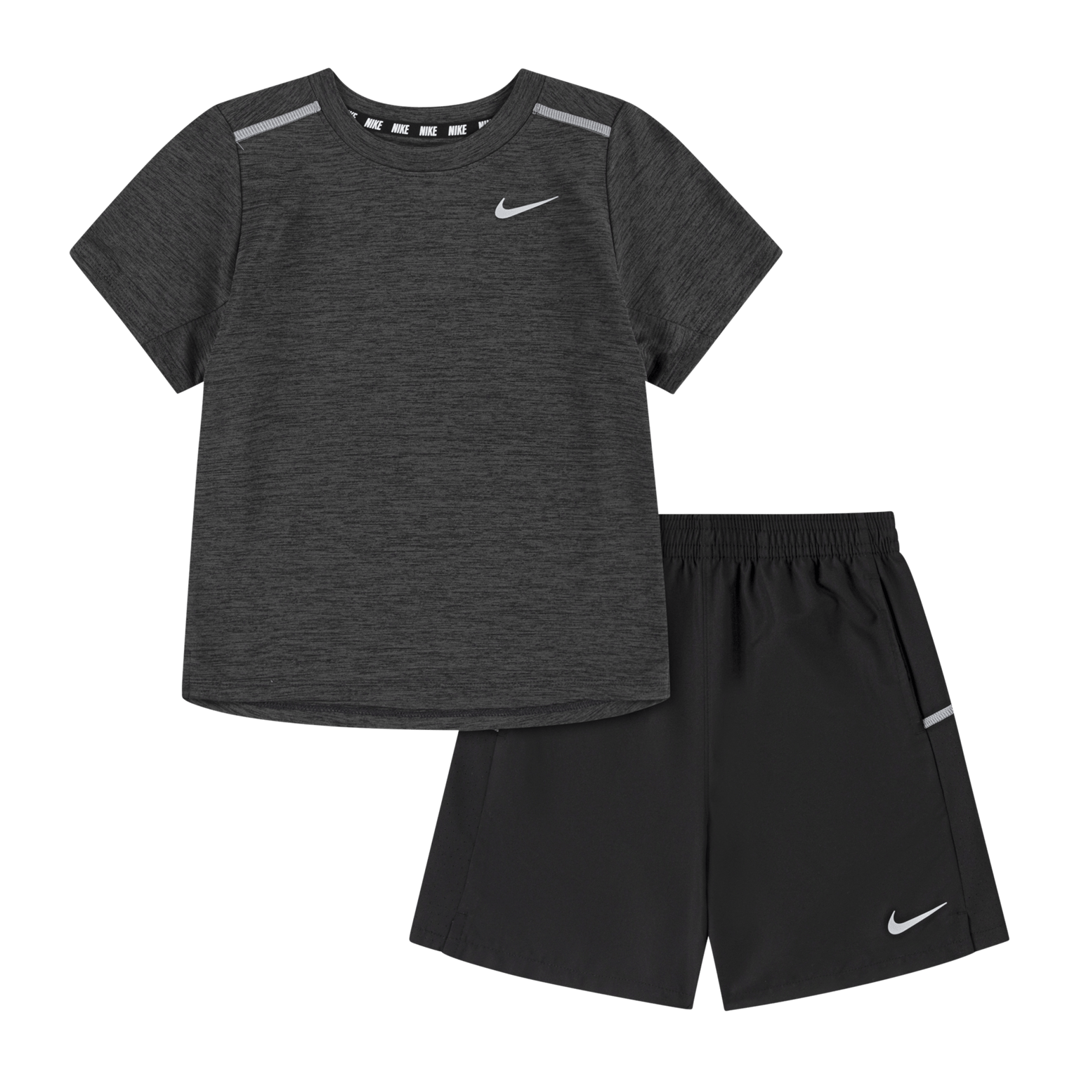 Nike NKB NK DF MILER SS TOP SHORT, детская, молодежная футболка и шорты