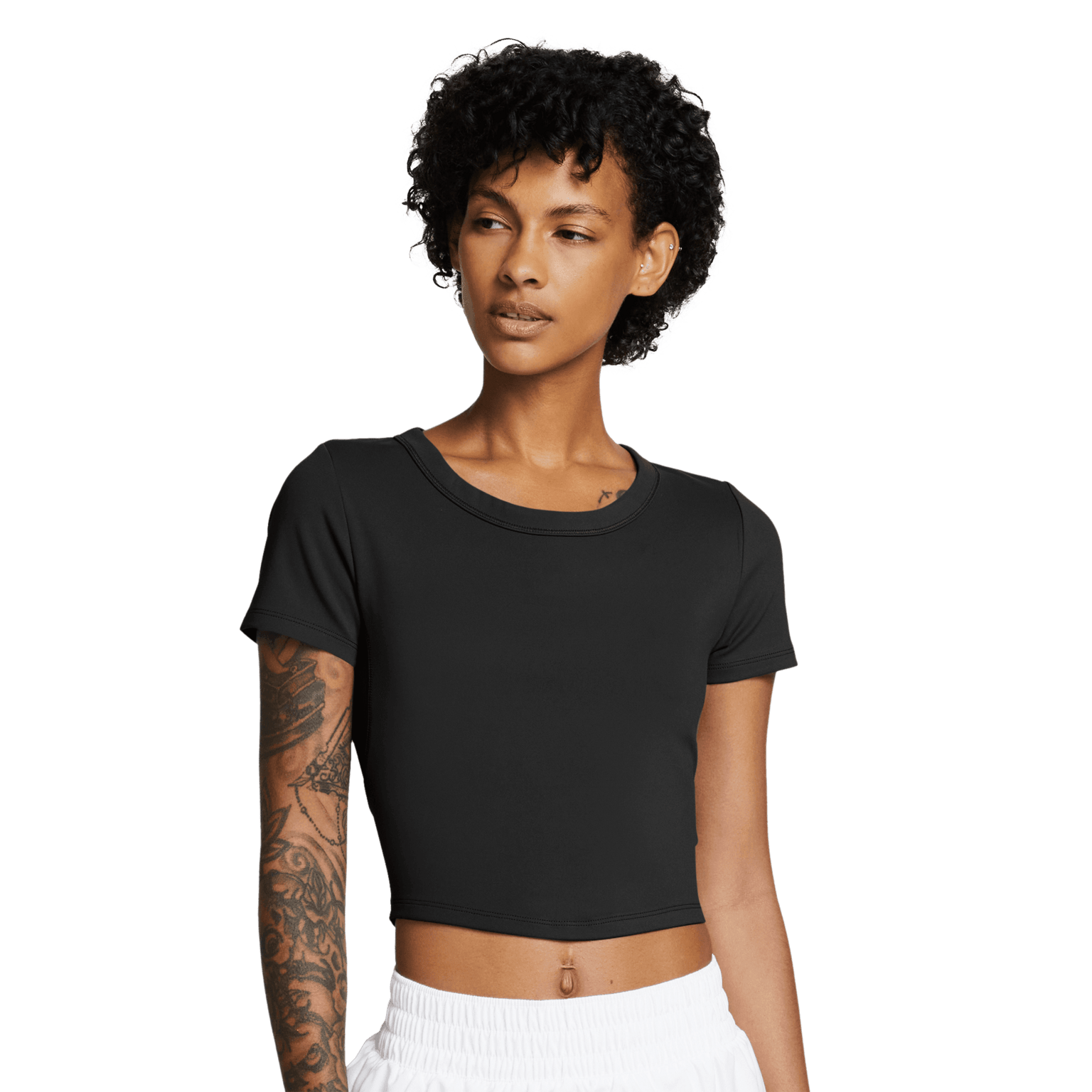 Топ Nike One Fitted Dri-FIT с коротким рукавом, женская футболка