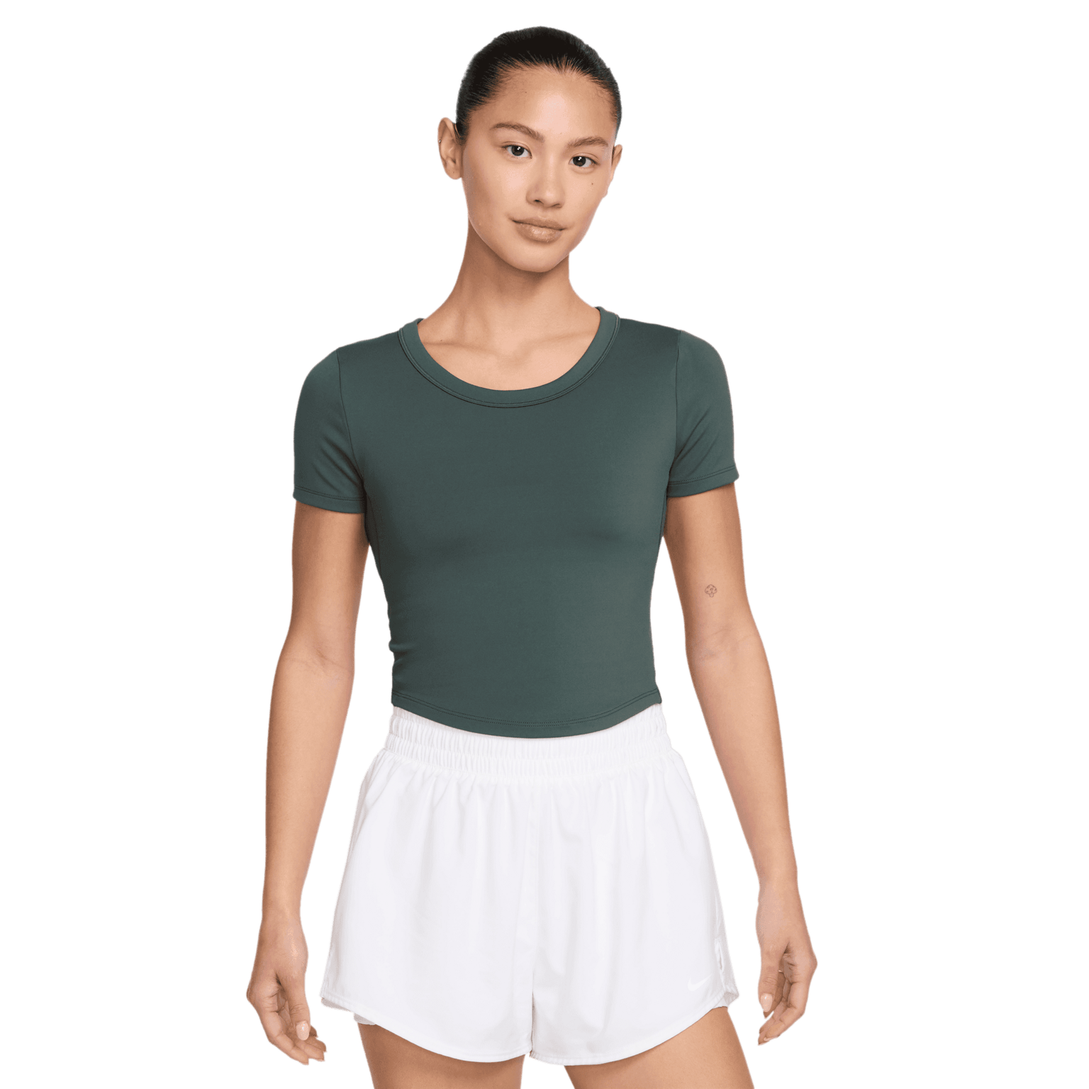 Топ Nike One Fitted Dri-FIT с коротким рукавом, женская футболка