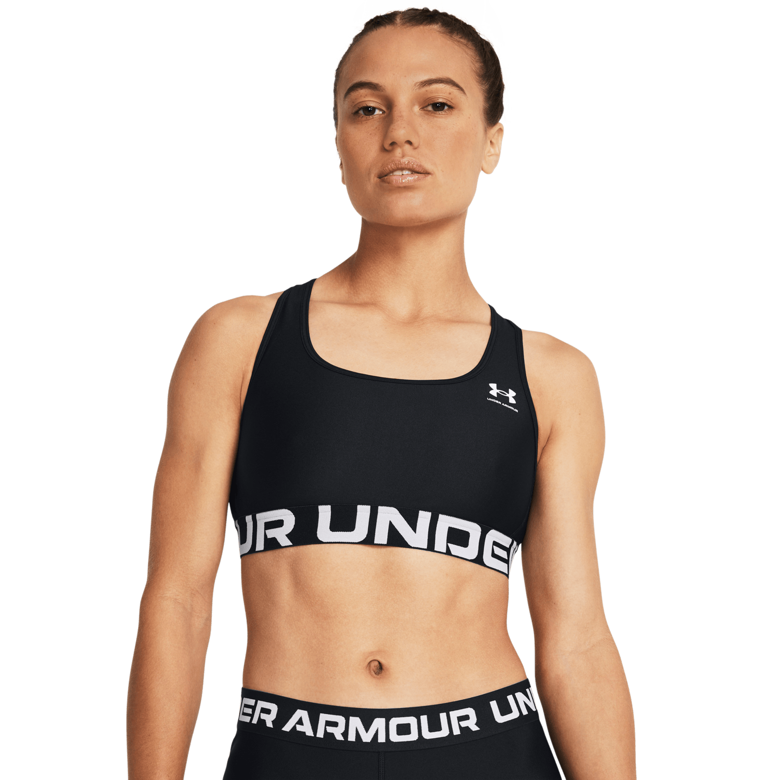 Under Armour HeatGear® Mid Branded, женский спортивный бюстгальтер