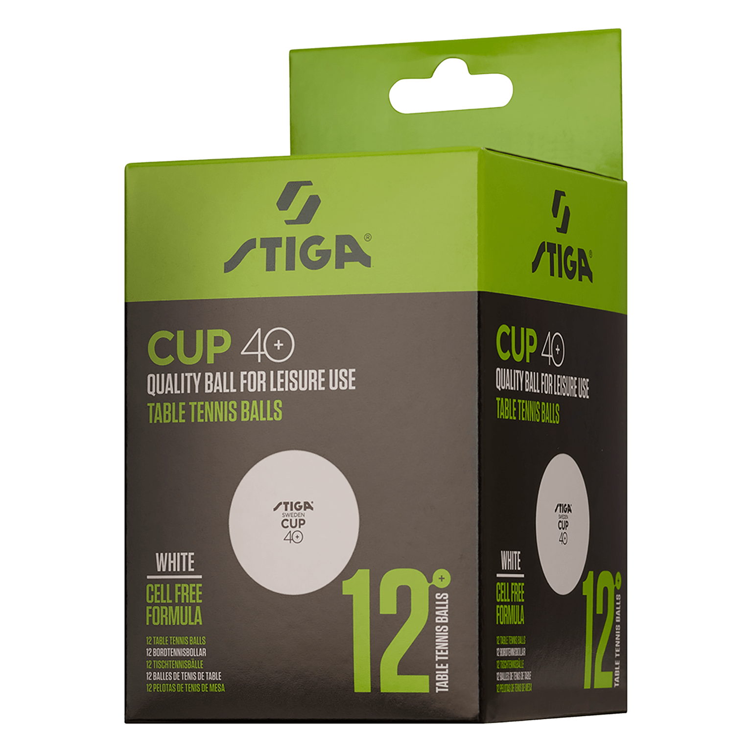 Stiga Cup Vit, 12 шт, мячи для настольного тенниса