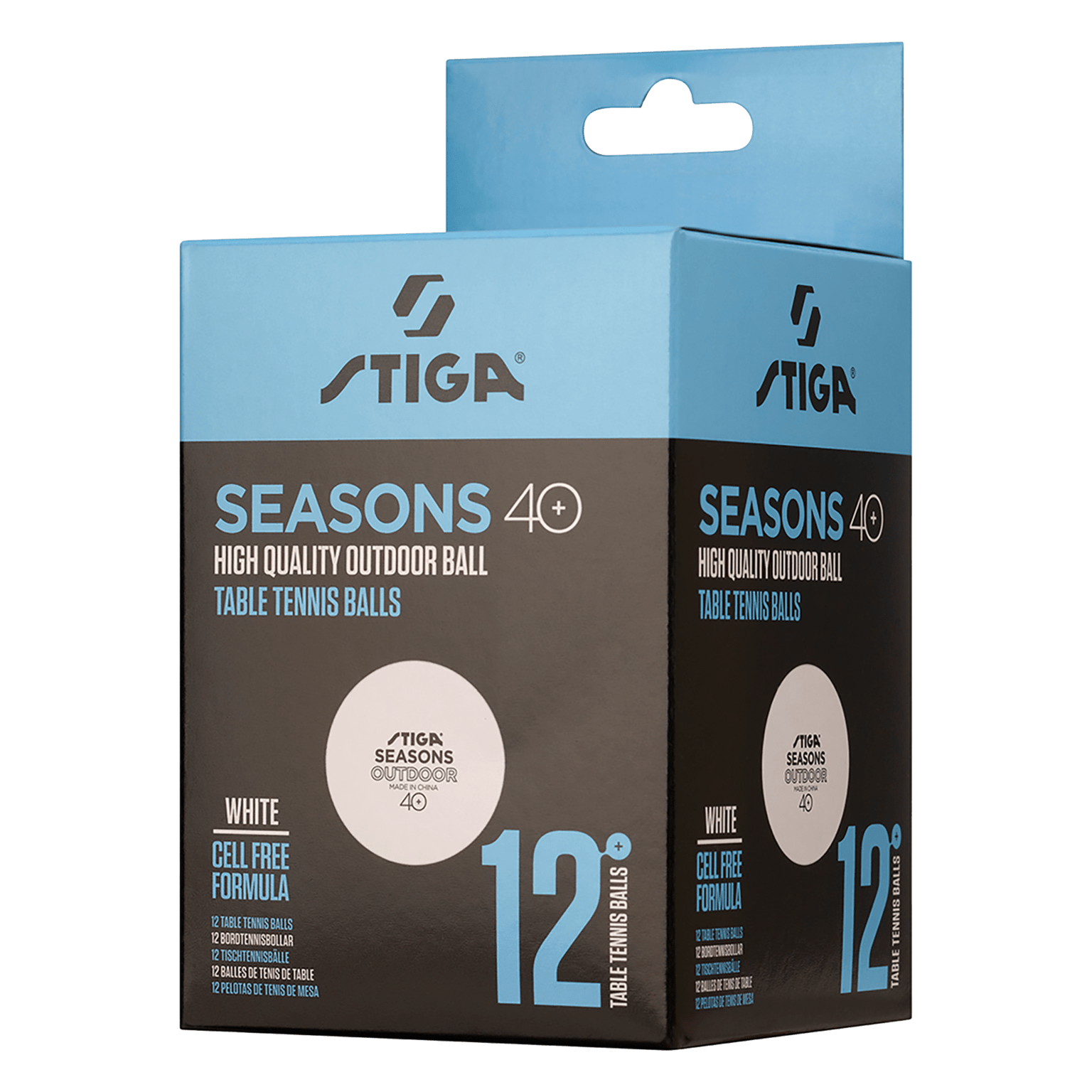 Stiga Seasons Outdoor Vit, 12 шт., мяч для настольного тенниса