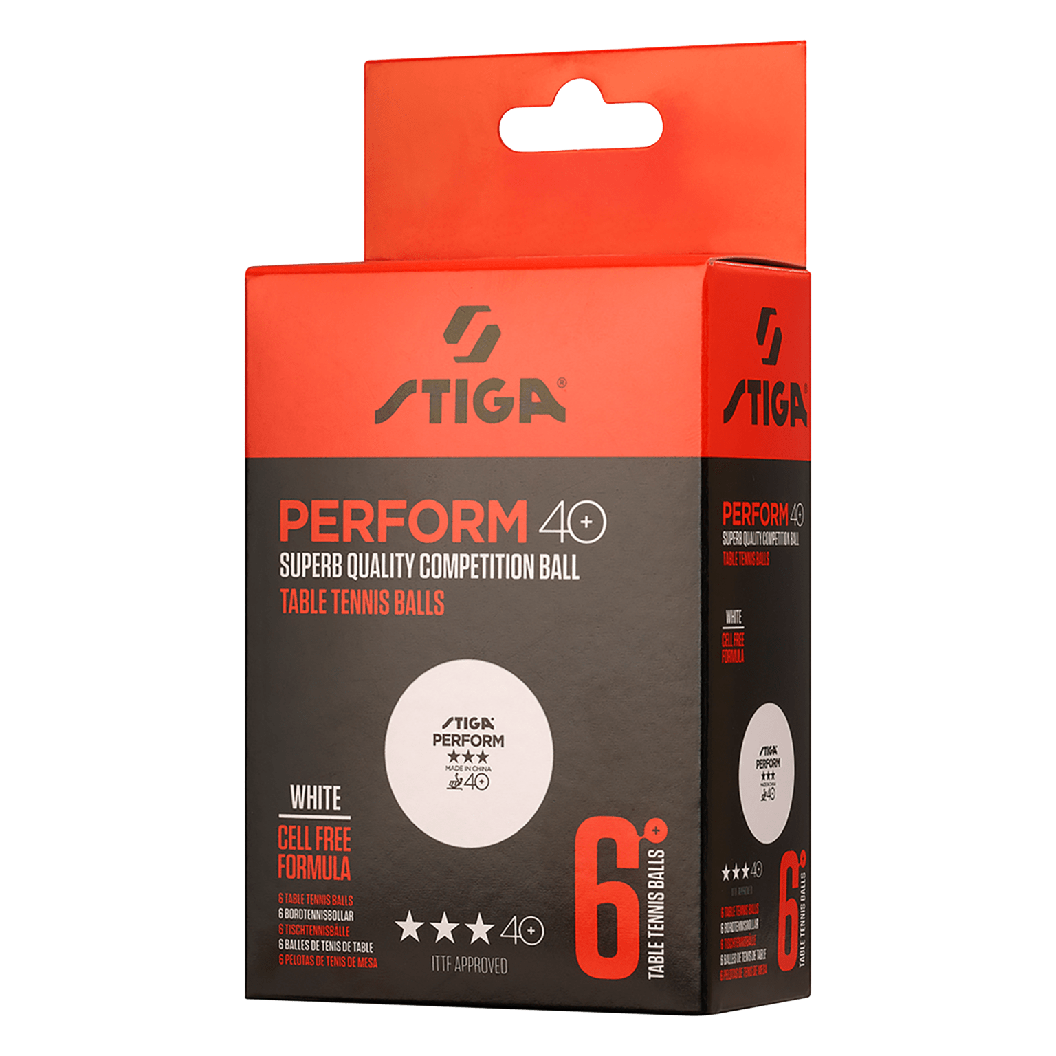 Stiga Run Vit, 3-x, 6 шт, мяч для настольного тенниса