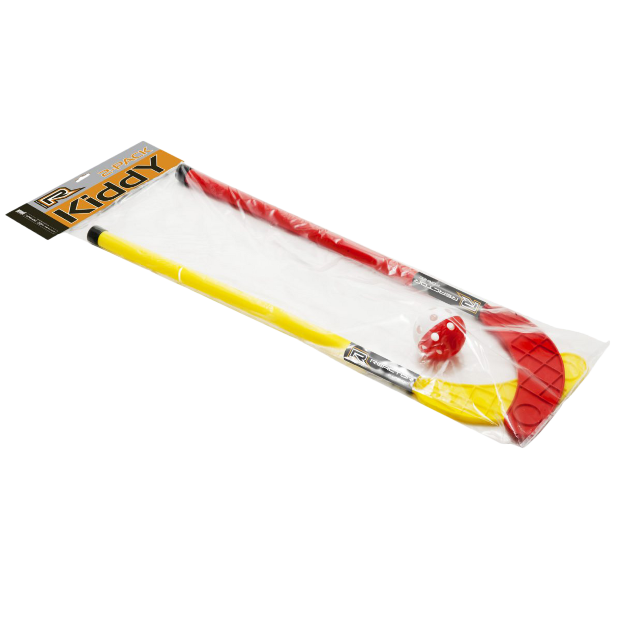 Unihoc Kiddy, 2 упаковки + 1 белый/красный мяч, набор для флорбола 26/27