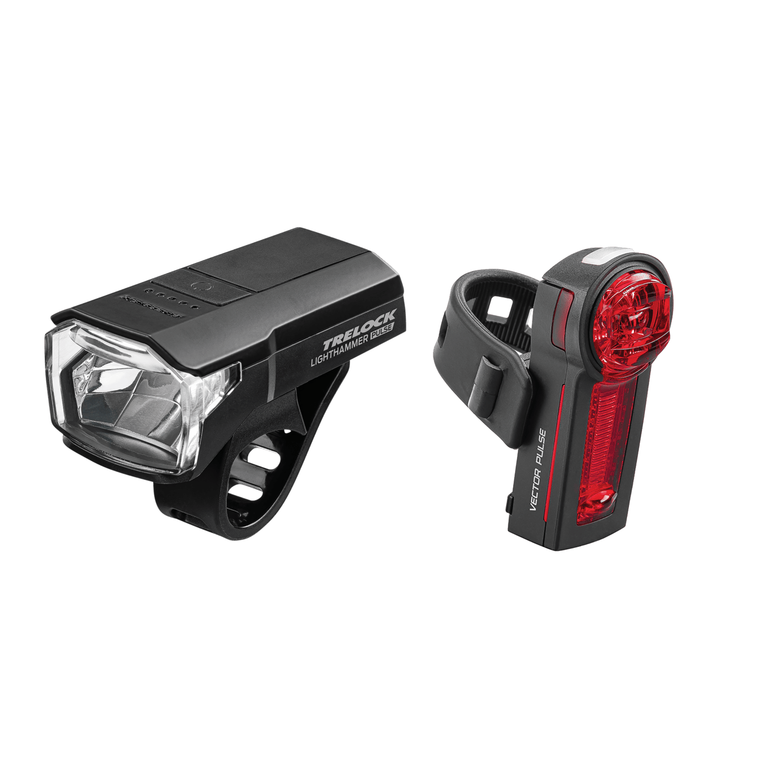 Trelock Lighthammer Pulse Vectorline Pulse Set, комплект с передним и задним фонарем